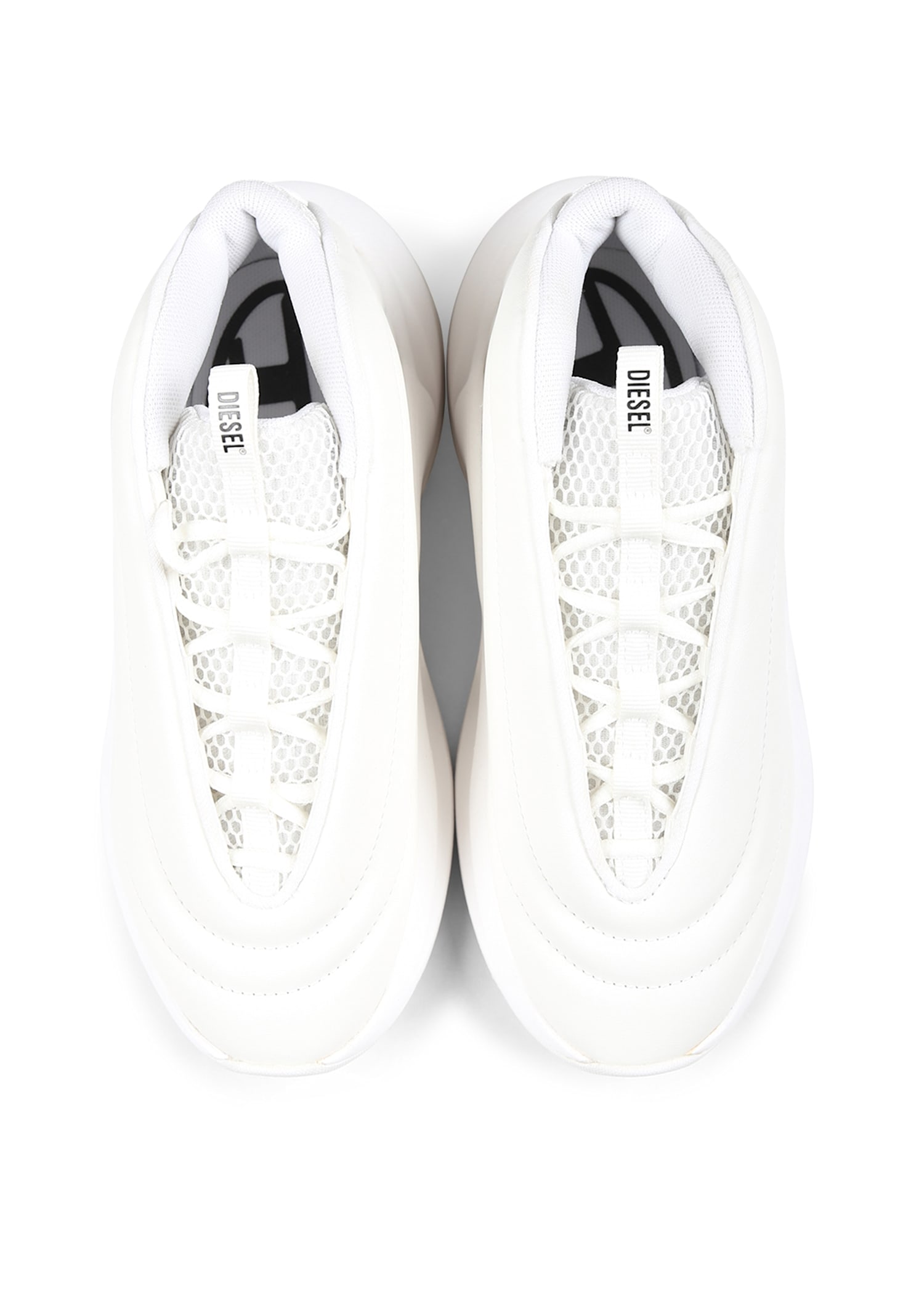 Diesel Kids White S-d-runner X Sneakers In White