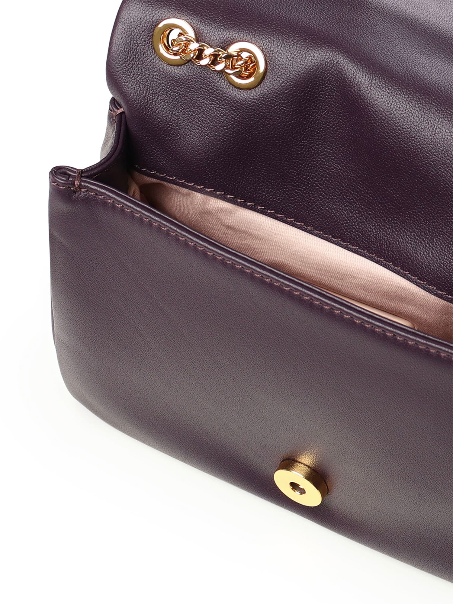 Coccinelle Smooth Leather Mini Bag In Purple