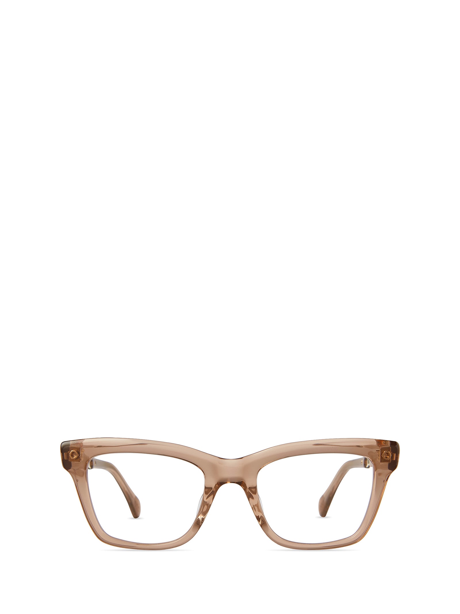 Mr Leight Lolita C Coral Crystal-white Gold Glasses In Marbled Rye-white Gold