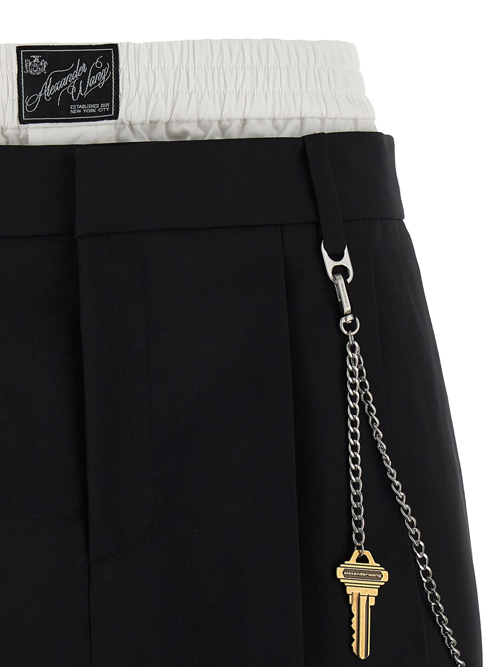 Alexander Wang Pre-styled Pleated W/chain Skort In Multi