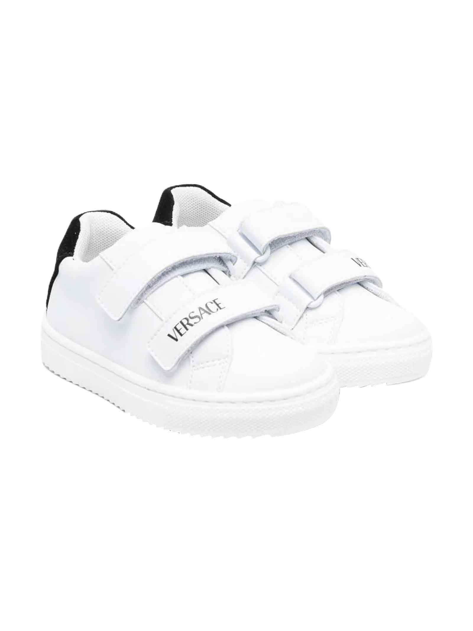 YOUNG VERSACE WHITE SNEAKERS BOY KIDS