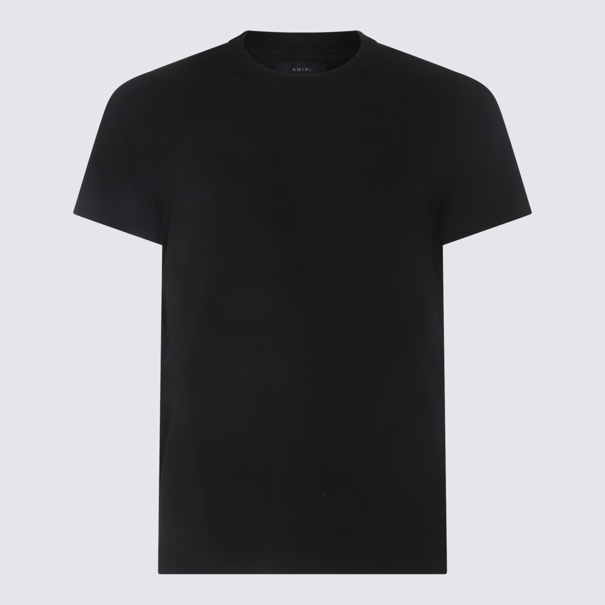 Rick Owens Ribbed Crew-neck Cotton T-shirt With Short Sleeves In Black