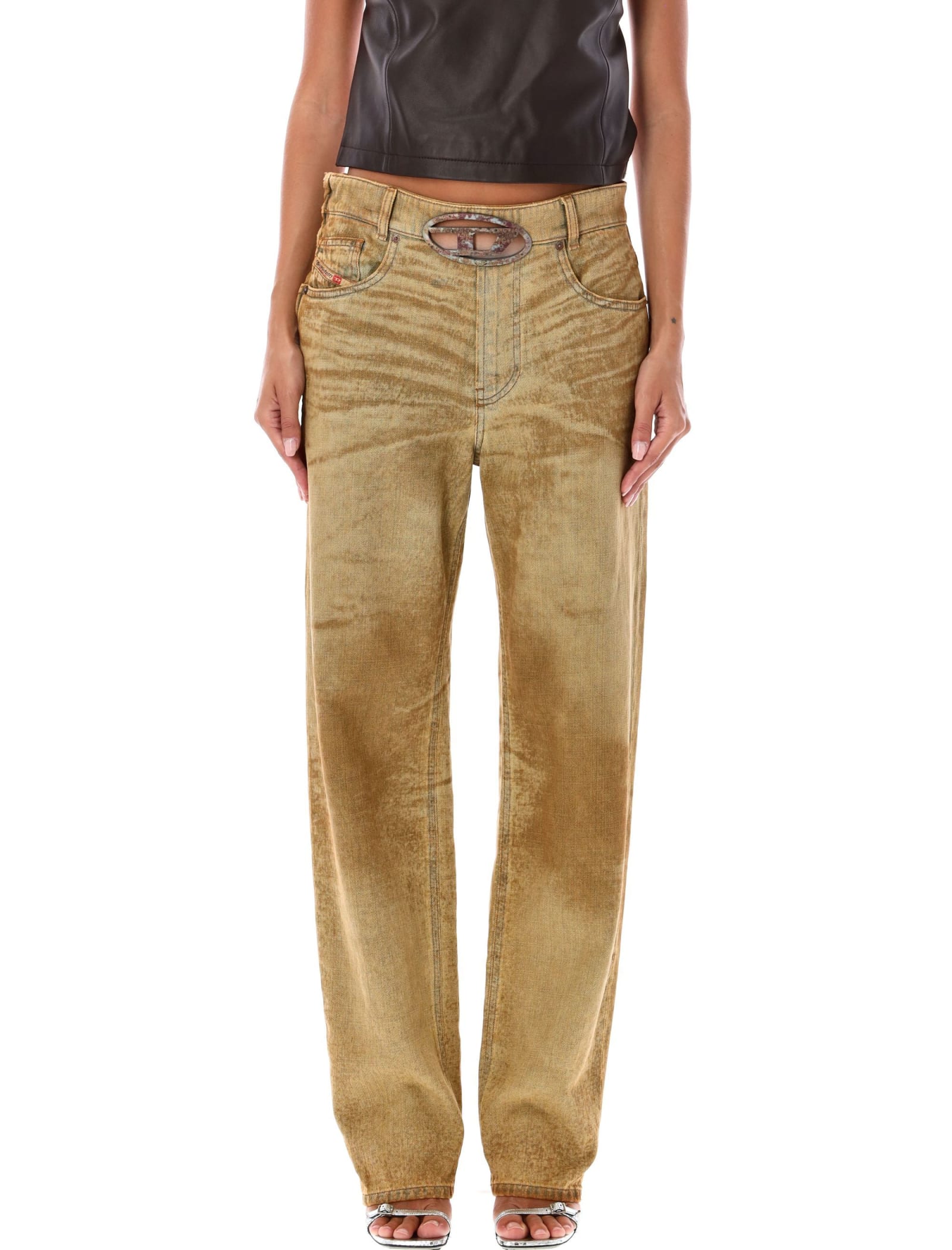 Shop Diesel D-ark Jeans In Blue Beige