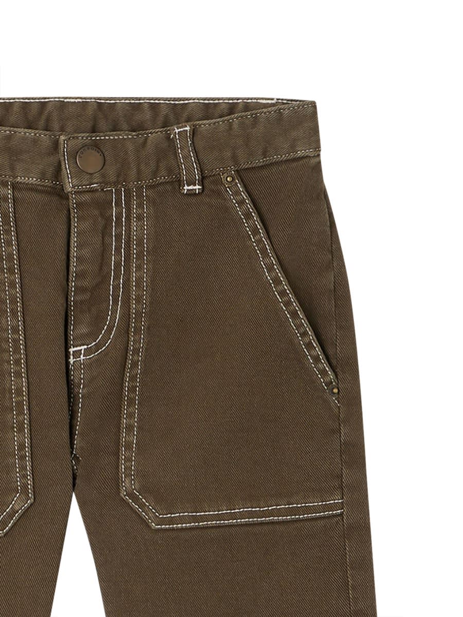 Bonpoint Gael Wide-leg Jeans In Brown
