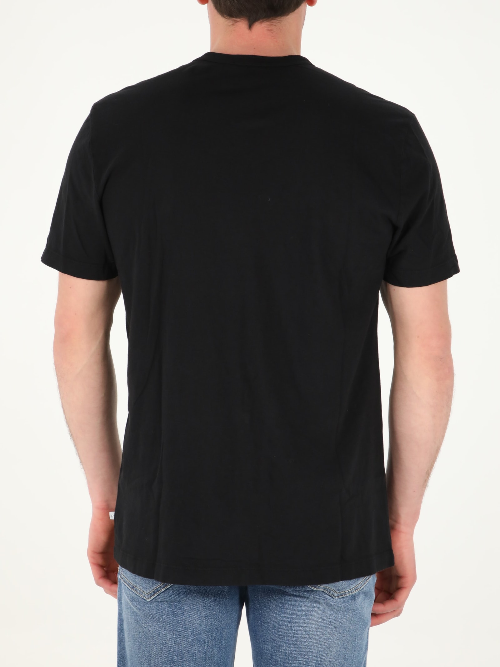Shop James Perse Black Cotton T-shirt