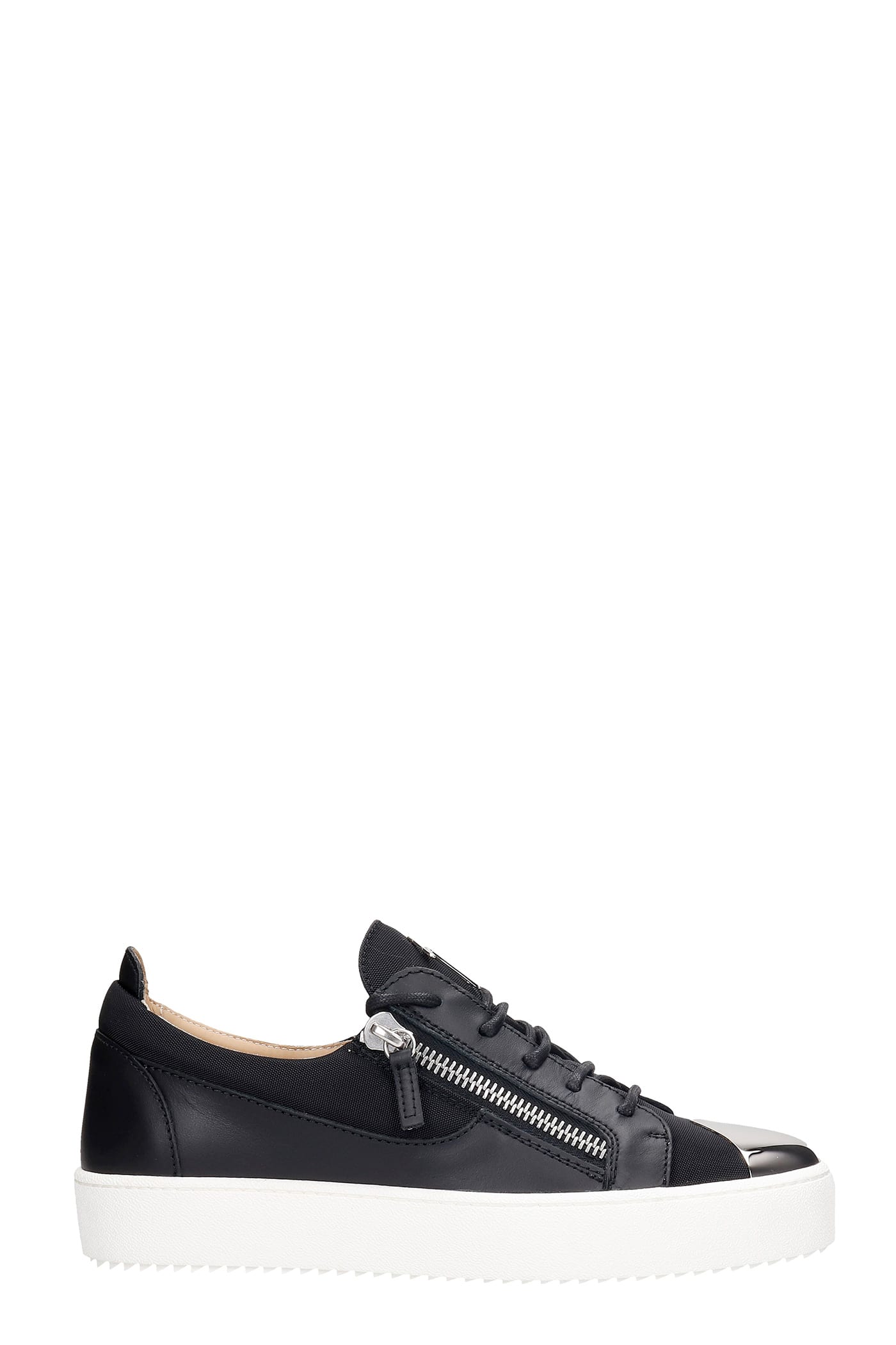 Giuseppe Zanotti Frankie Steel Sneakers In Black Synthetic Fibers
