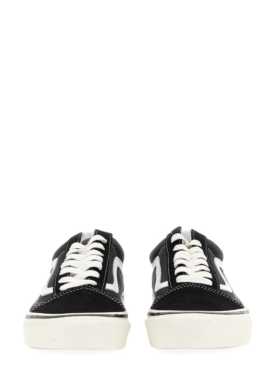Vans Old Skool Womens Canvas Low Top Skate Shoes In Black