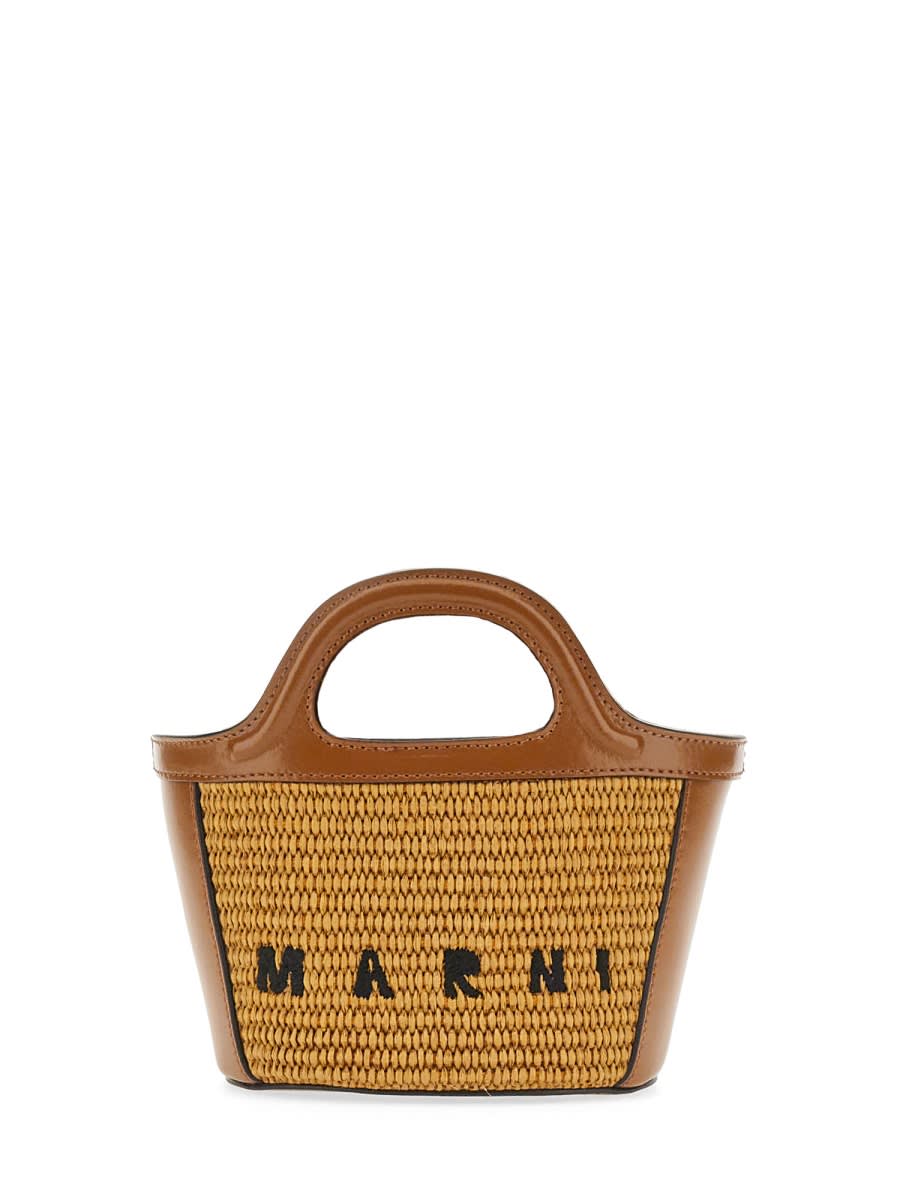 Shop Marni Tropicalia Micro Bag In Beige