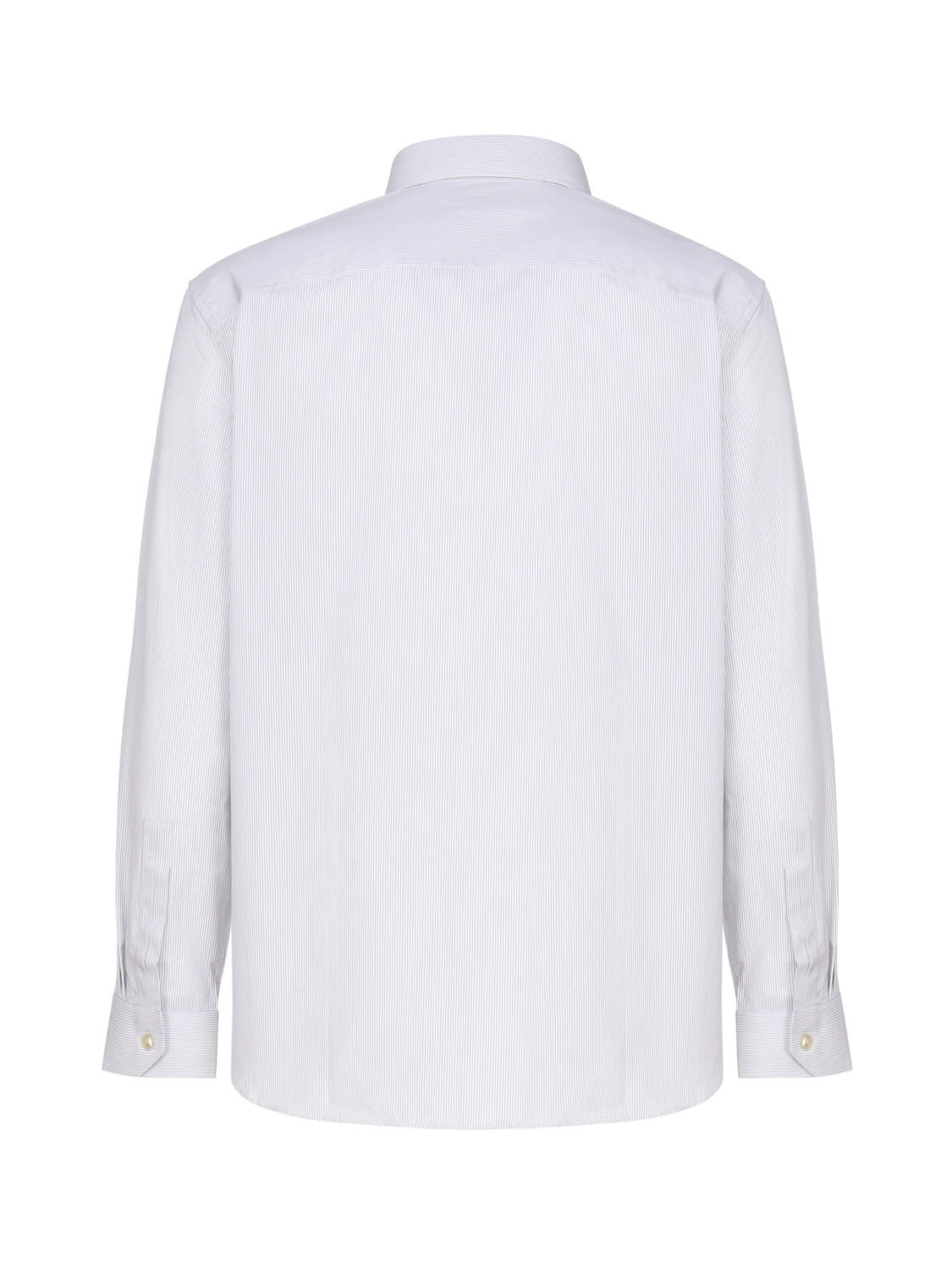 Shop Saint Laurent Striped Cotton Shirt In White, Blue