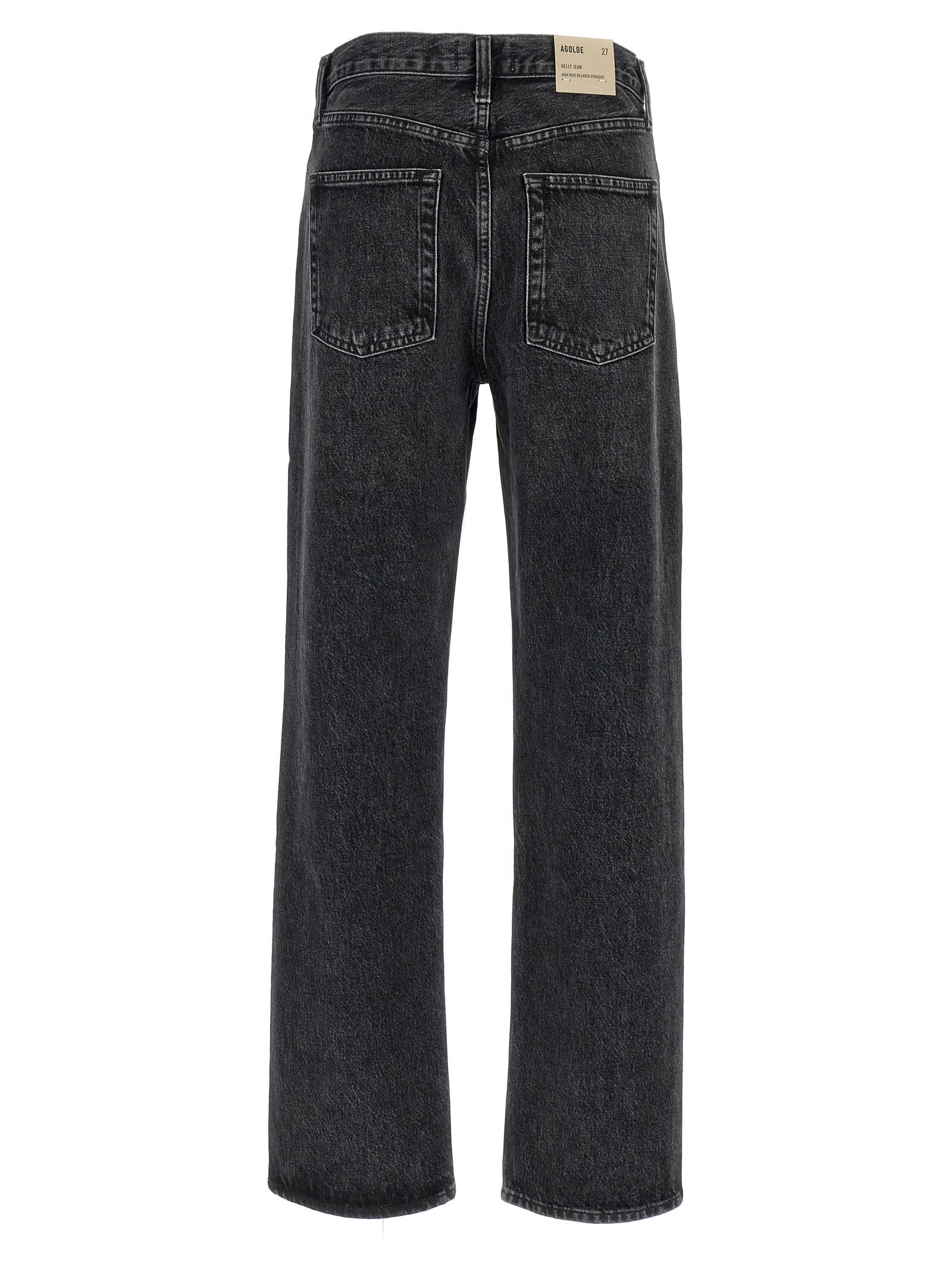 Agolde Low Slung Baggy Jeans In Black