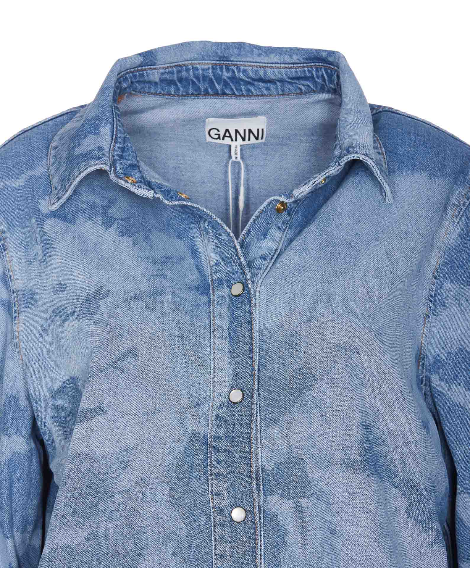 Shop Ganni Denim Shirt In Blue