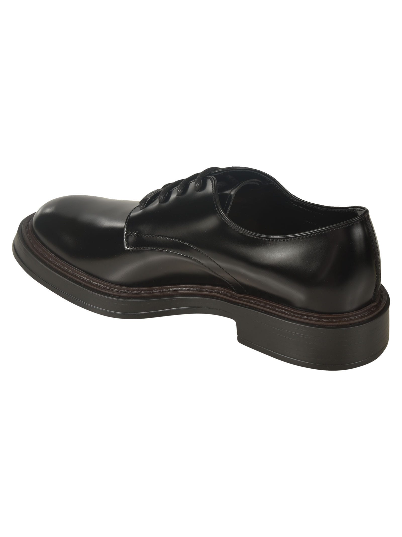 Shop Tod's Classic Low-top Derby Shoes In Nero
