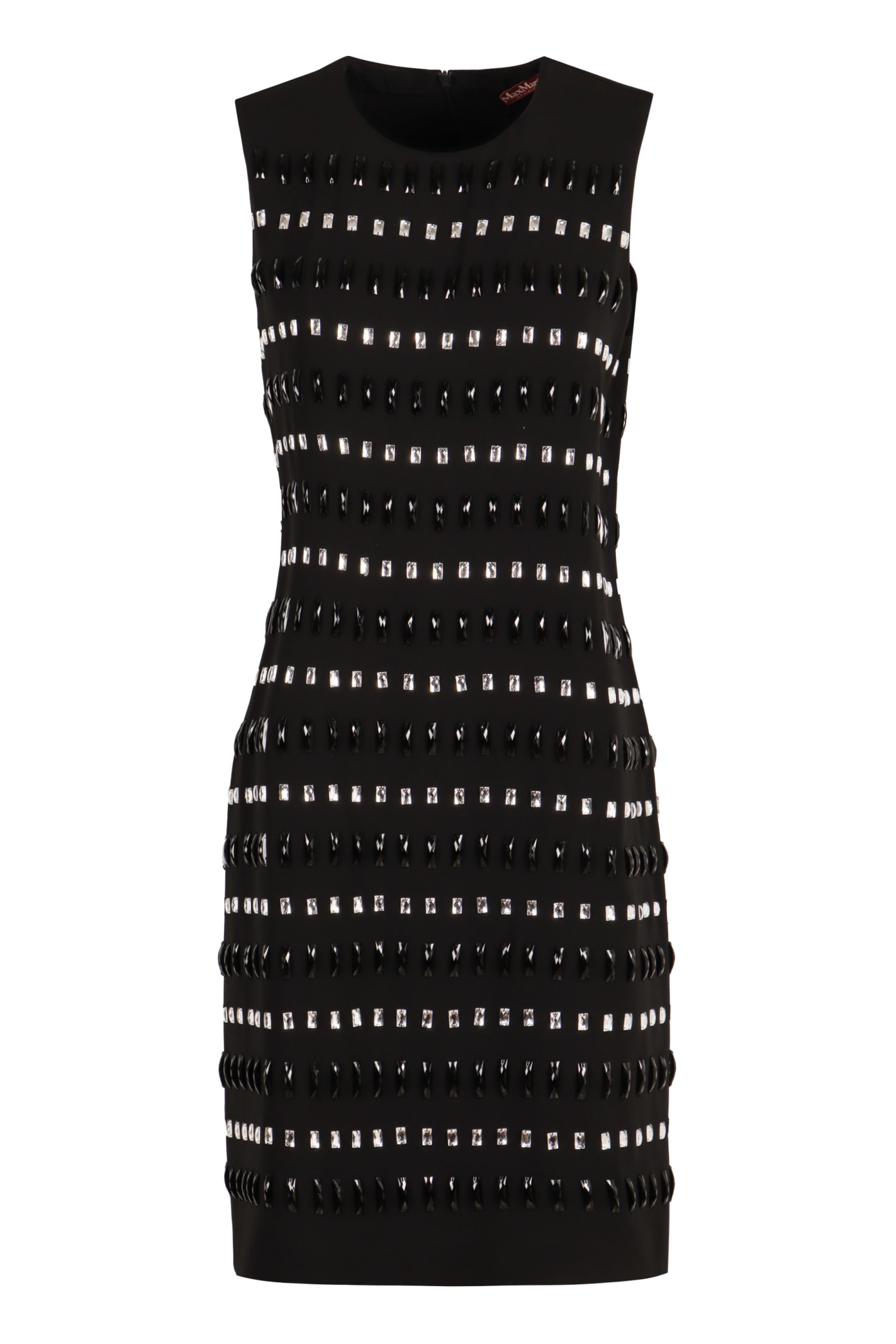 Shop Max Mara Piave Cady Dress In Black