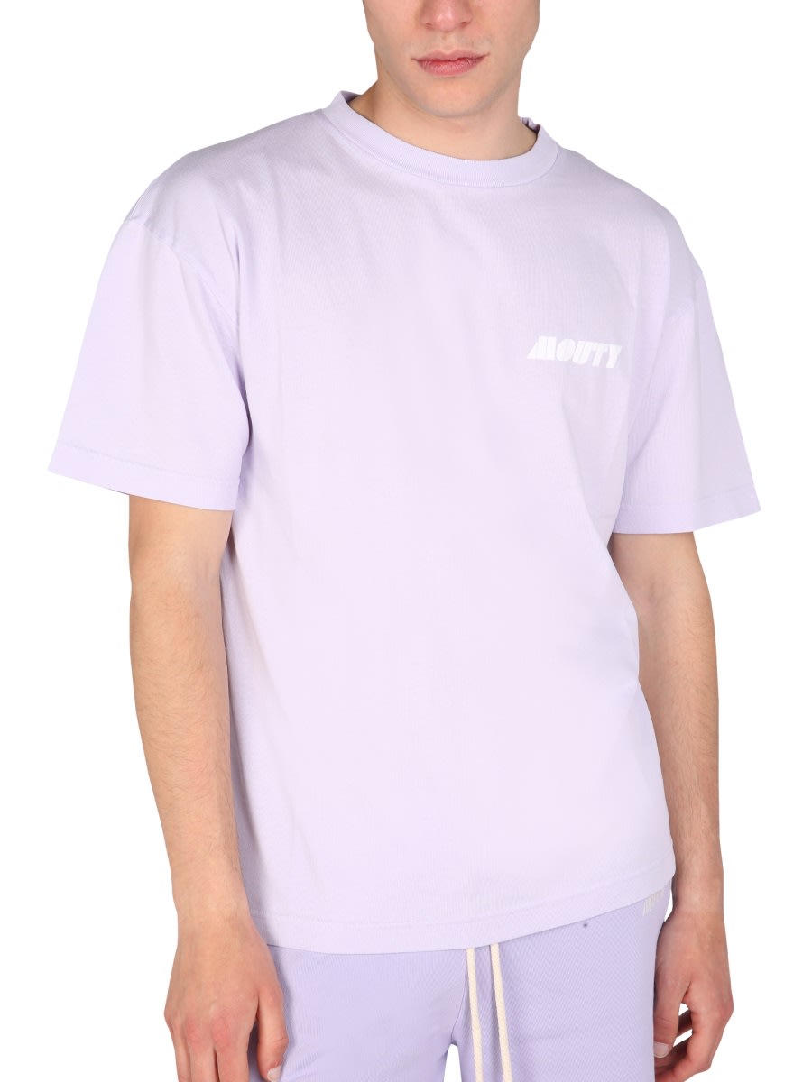 Shop Mouty Logo Print T-shirt In Lilac