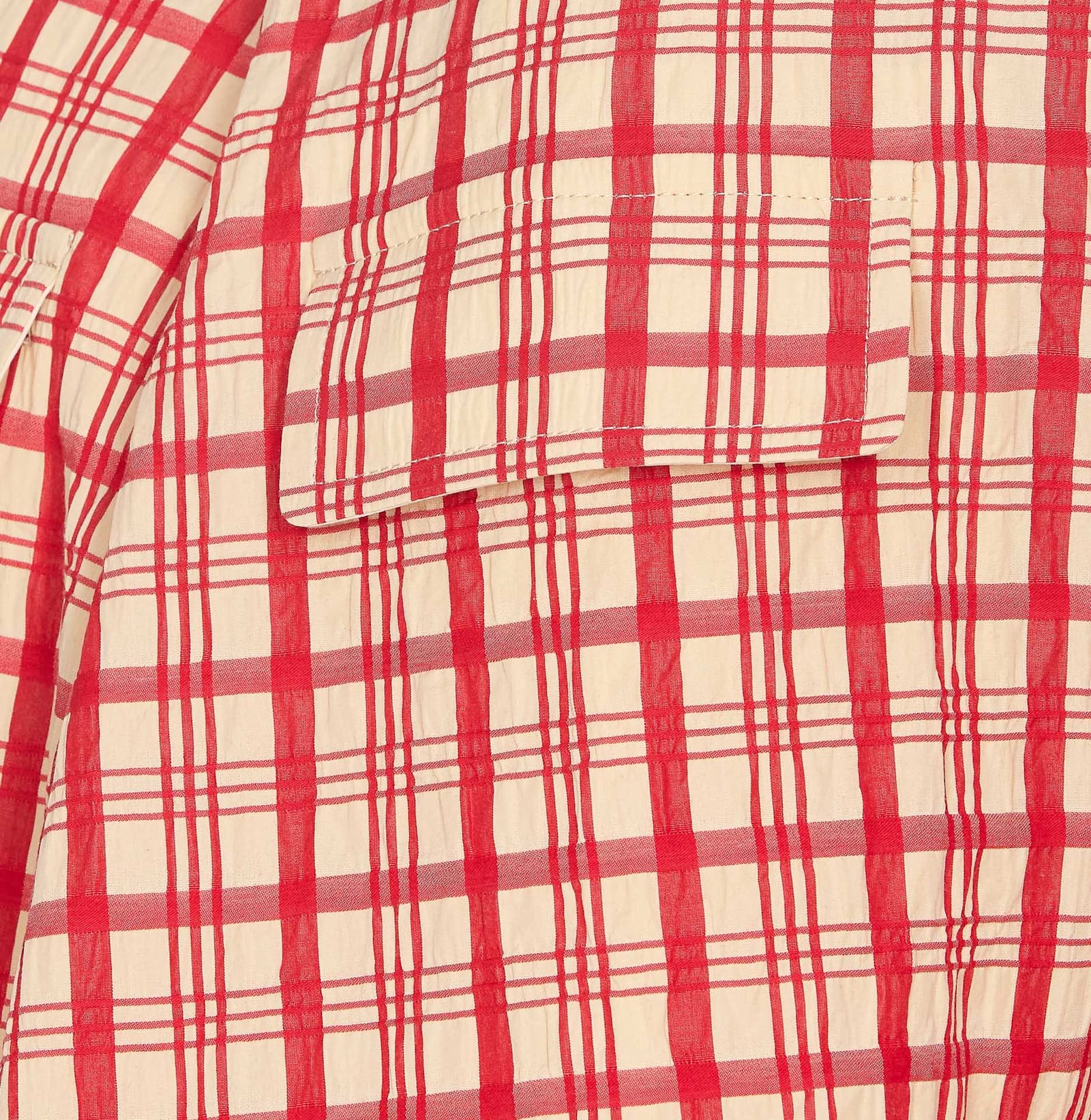Bottega Veneta Checked Cotton Shirt In Red
