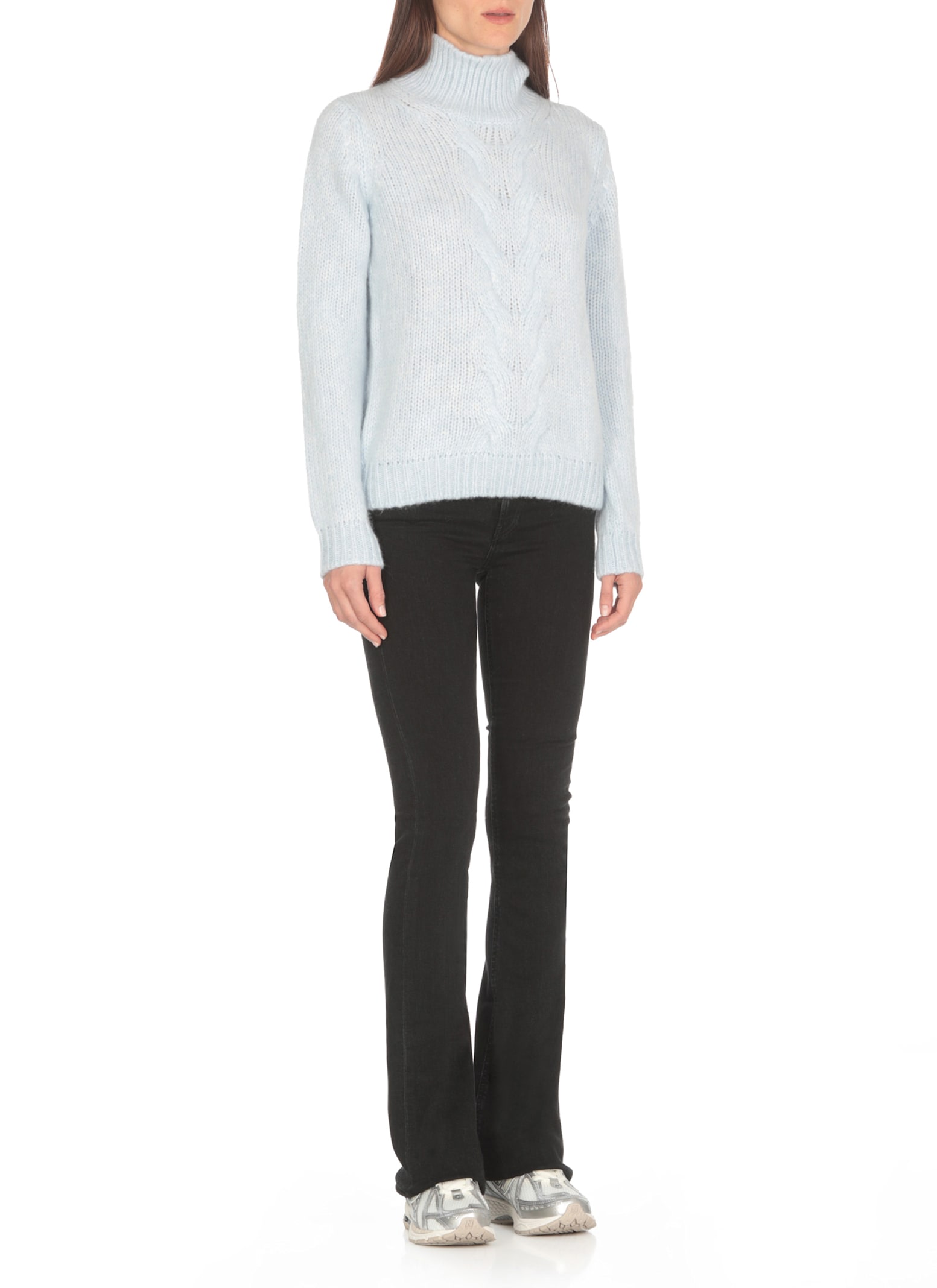 Shop K-way Fuzzy Sweater In Light Blue