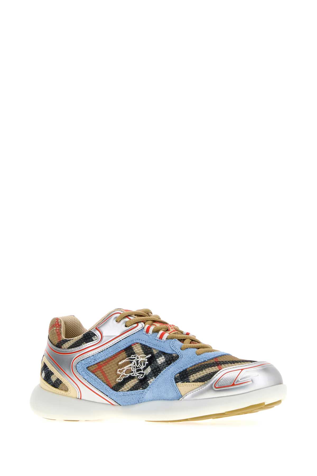 Burberry Multicolor Mesh And Suede Matrix Sneakers In Multi
