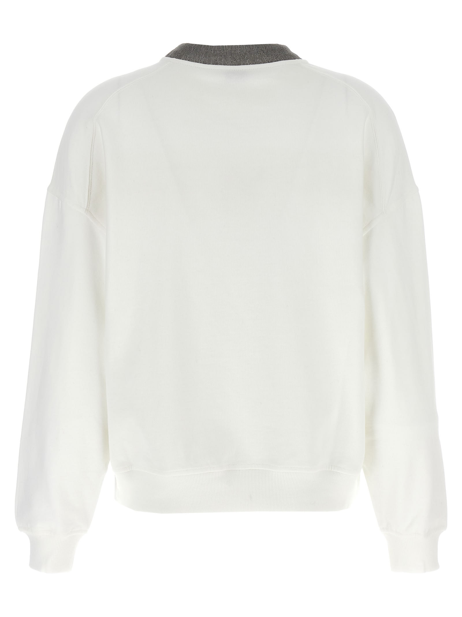 Shop Brunello Cucinelli Monile Sweatshirt In White