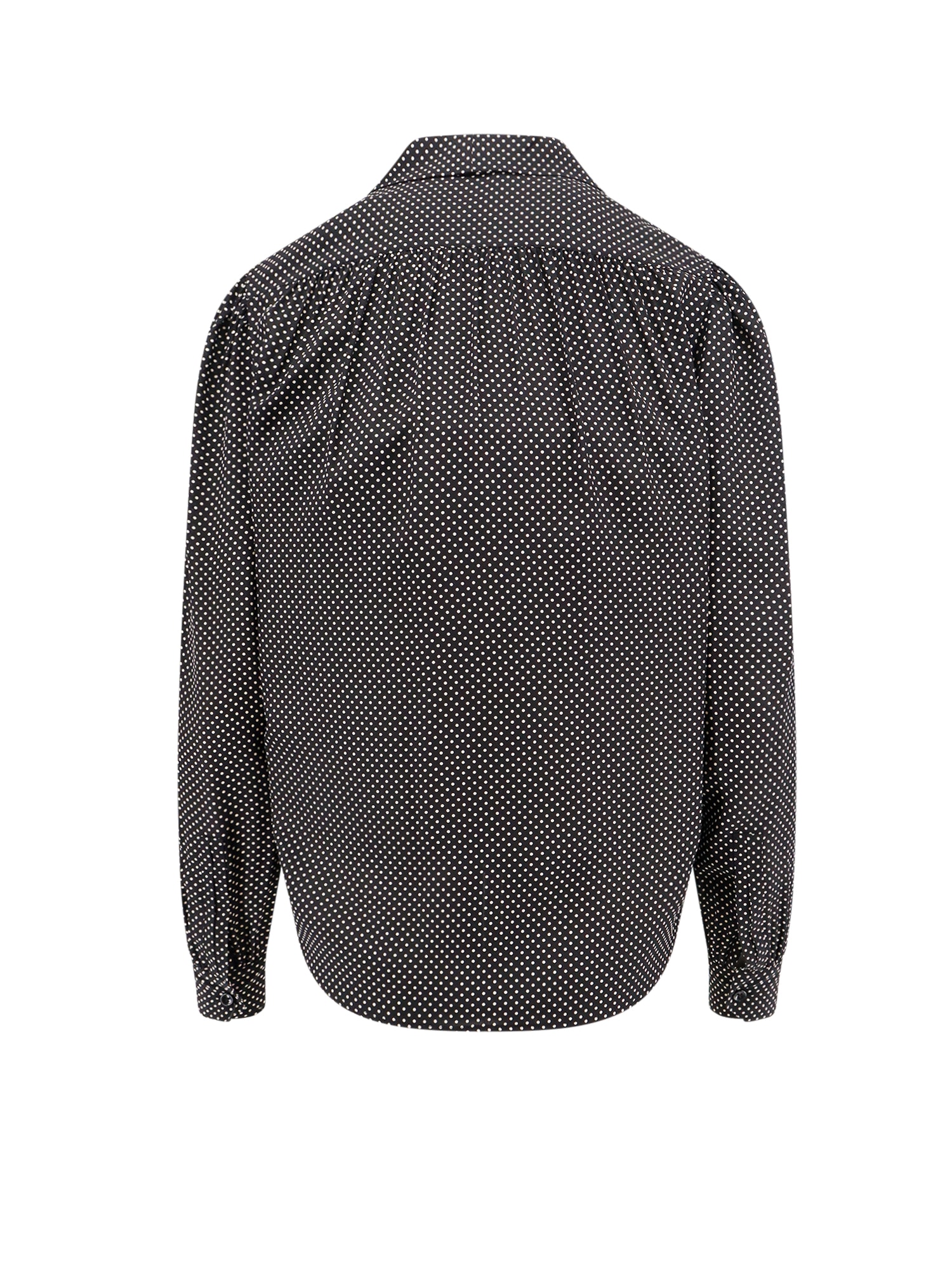 Shop Saint Laurent Shirt In Noir Craie