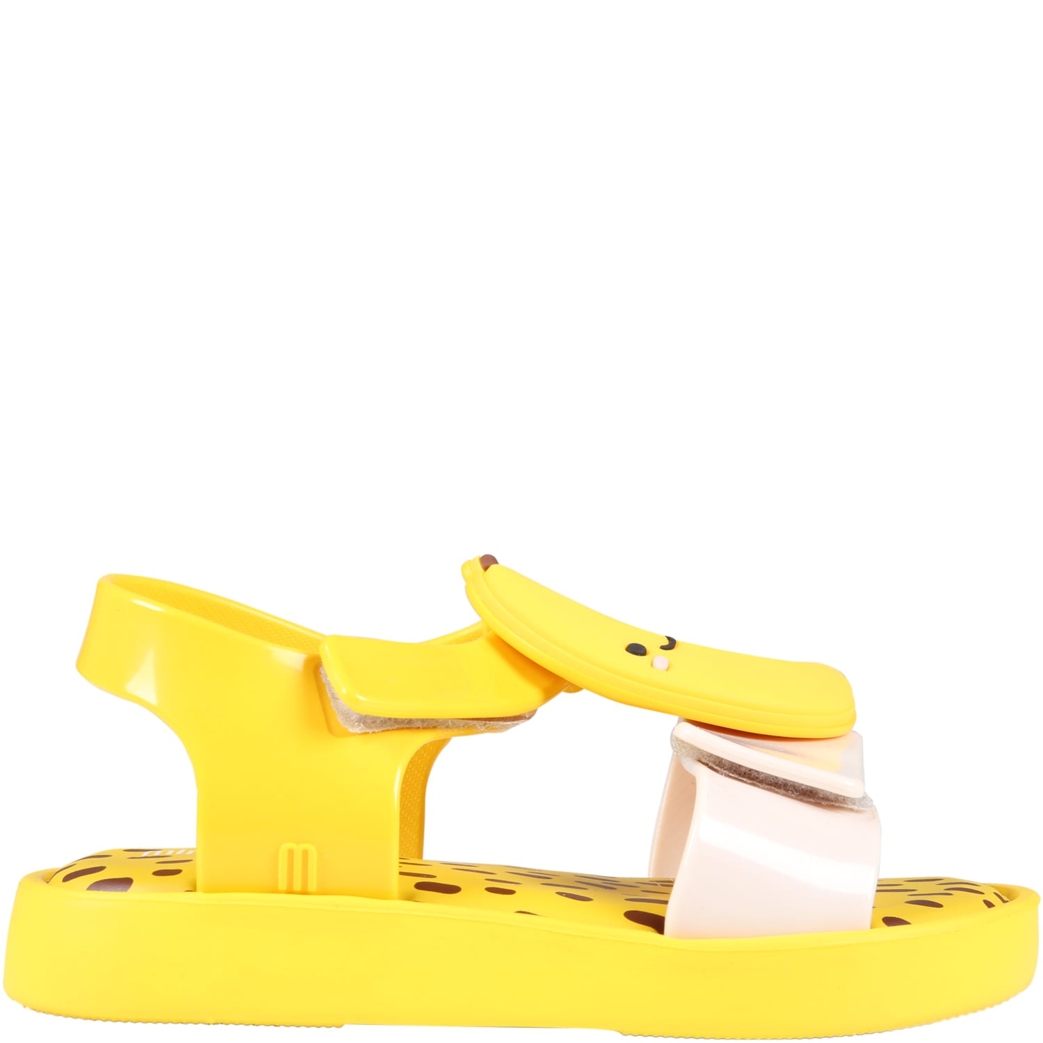 Melissa Yellow Sandals For Kids With Banana