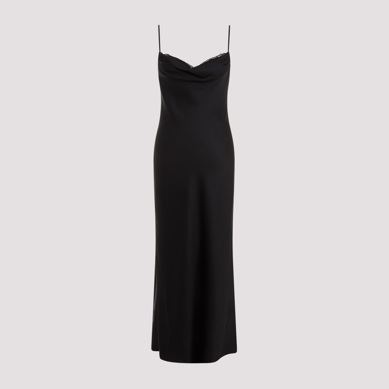 Shop Alexander Mcqueen Silk Evening Dress In Black