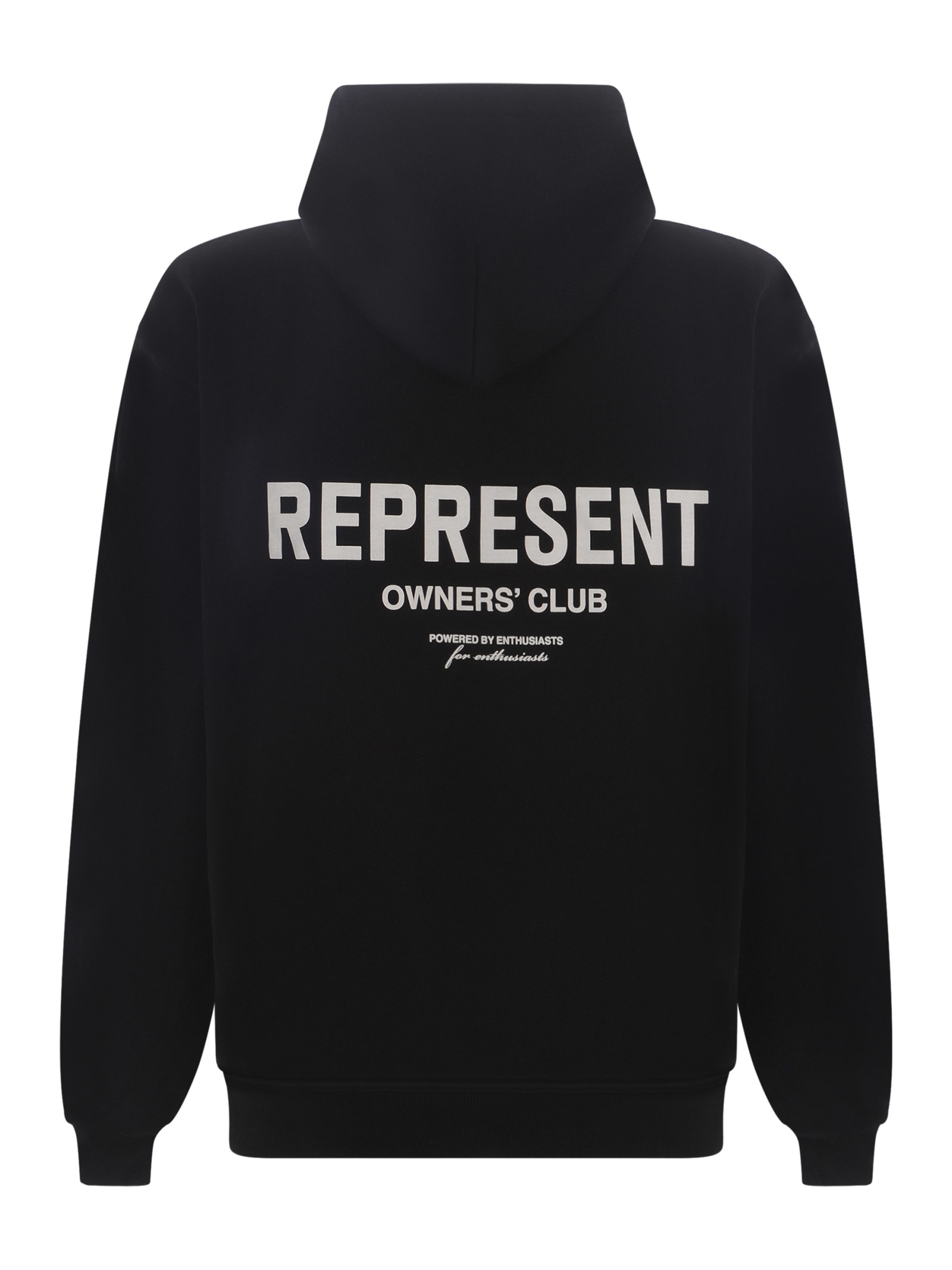 Shop Represent Hooded Sweatshirt  Owners Club In Cotton In Nero