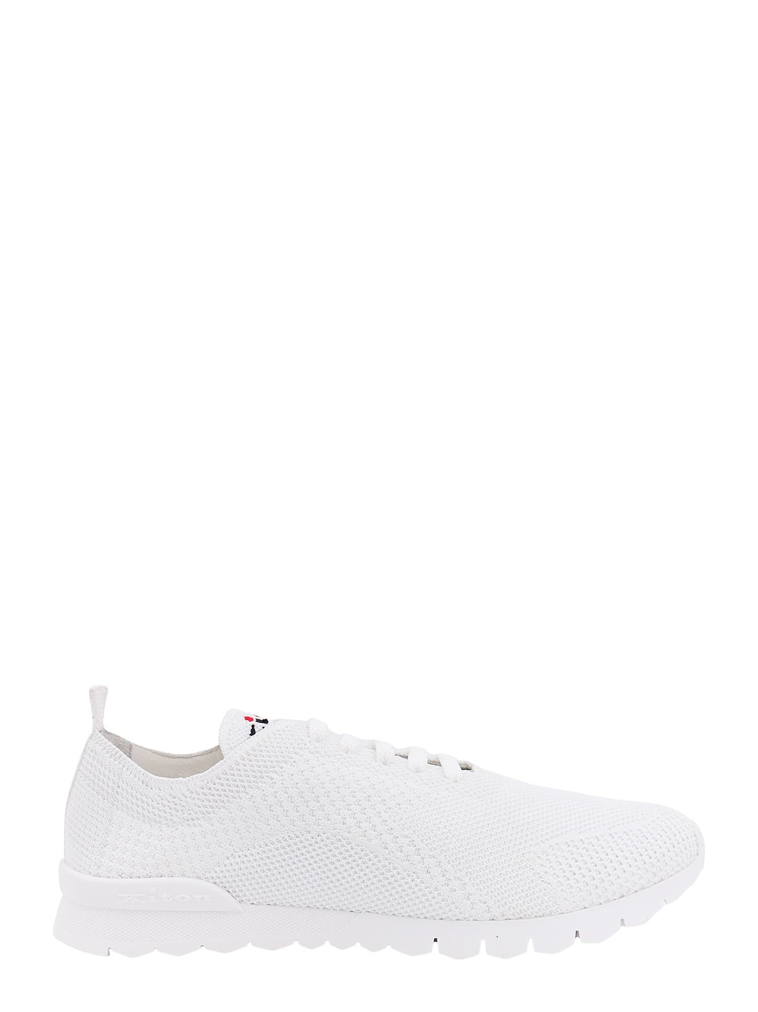 Kiton Mesh Low-top Trainers In Gray