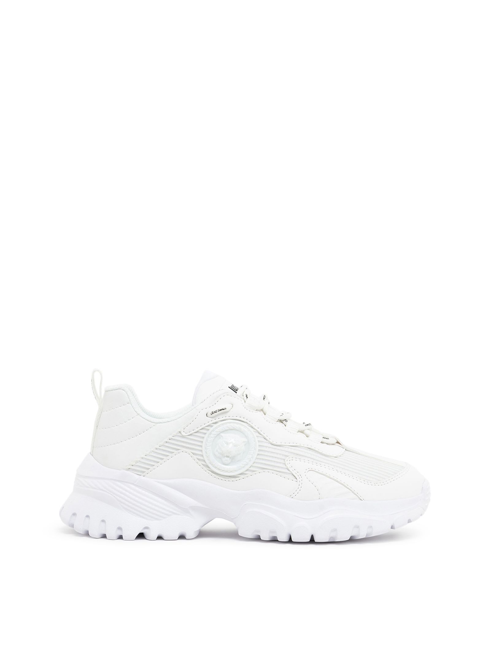 Shop Just Cavalli White Low Top Sneakers