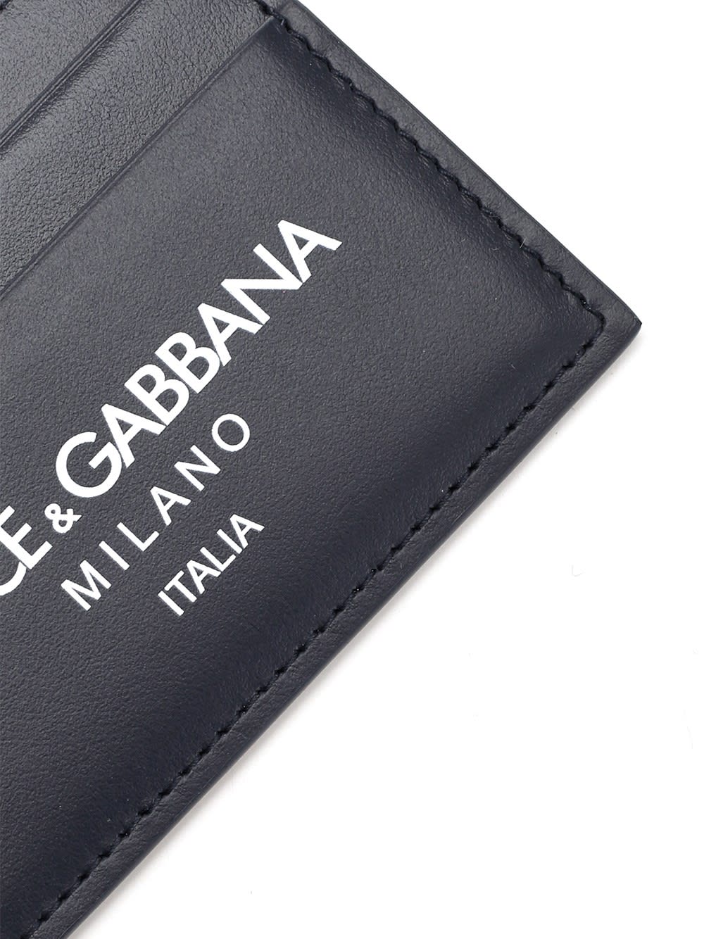 Shop Dolce & Gabbana Calfskin Card Case In Blu