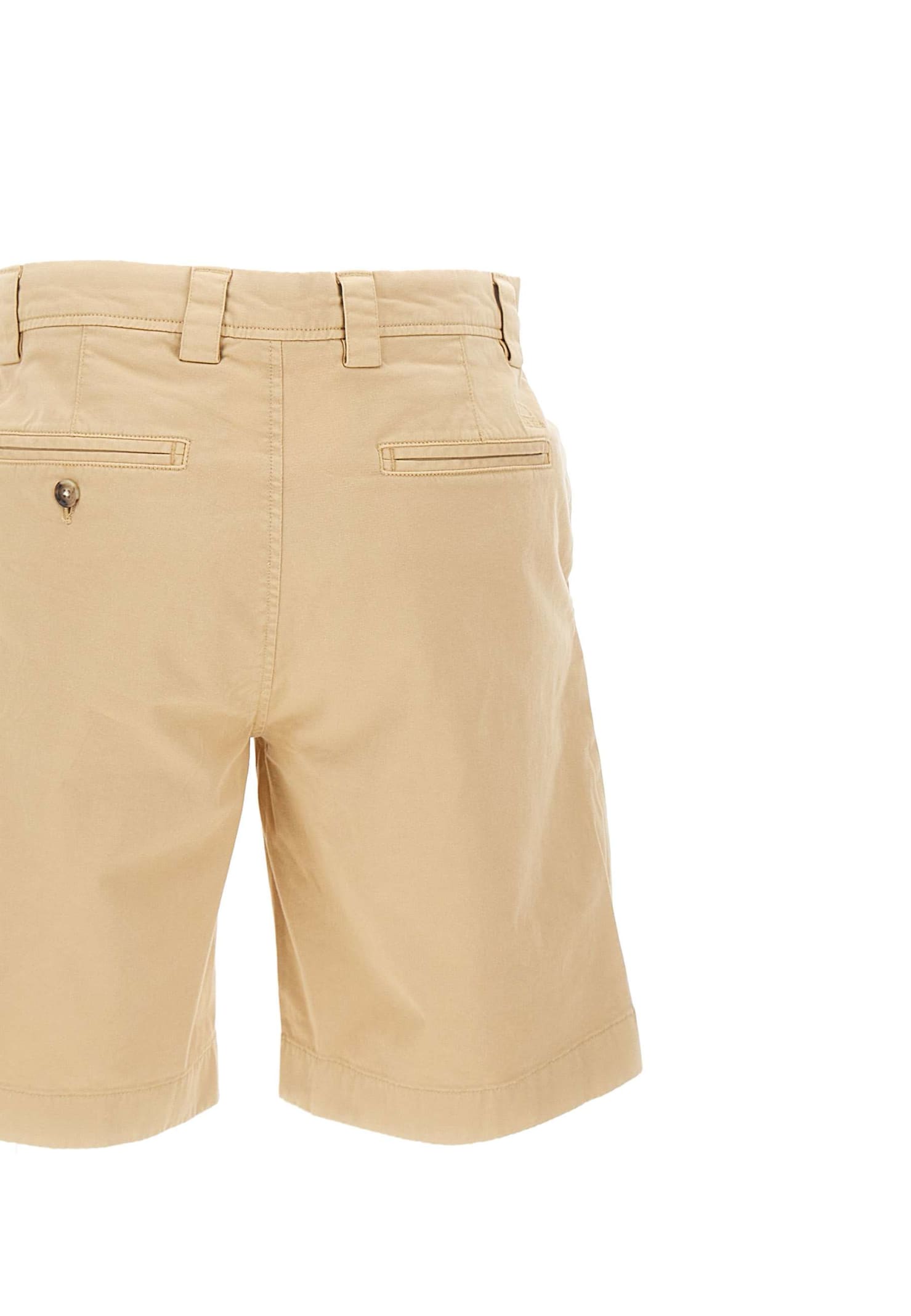 Shop Woolrich Cotton Classic Chino Shorts In Beige