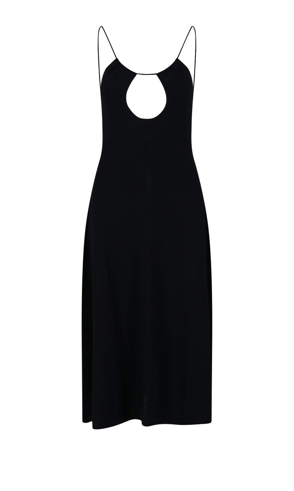 Shop Saint Laurent Cut-out Sleeveless Maxi Dress In Black