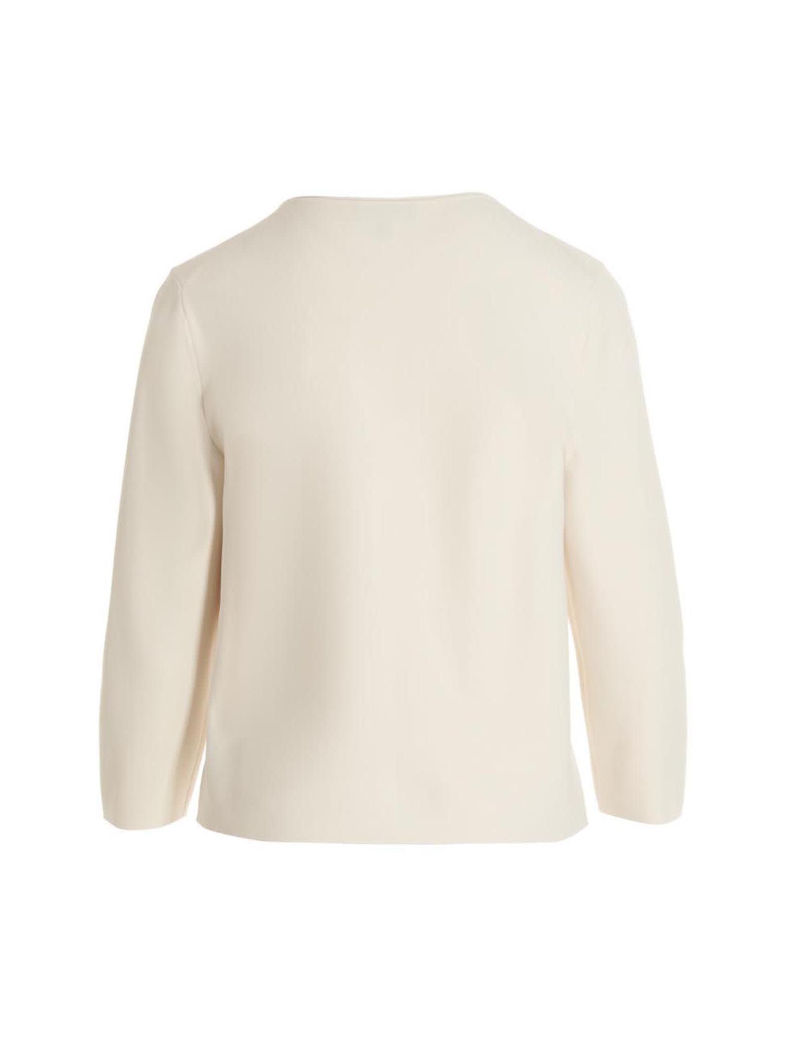 Shop Theory Clean Sweater In Bianco
