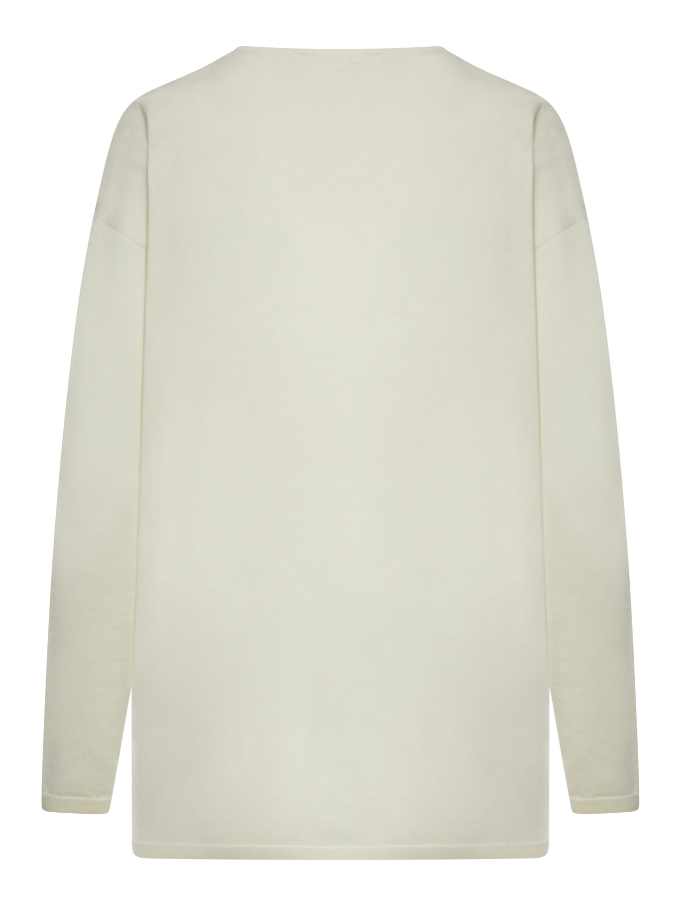 Shop Max Mara V-neck Long-sleeved Jumper In White