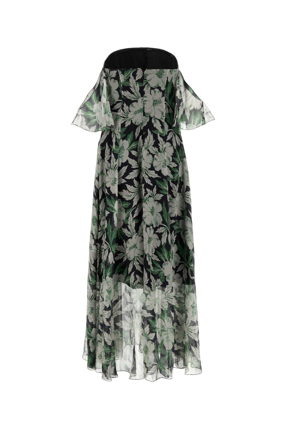 Loewe Off-the-shoulder Floral-print Silk-crepon Midi Dress