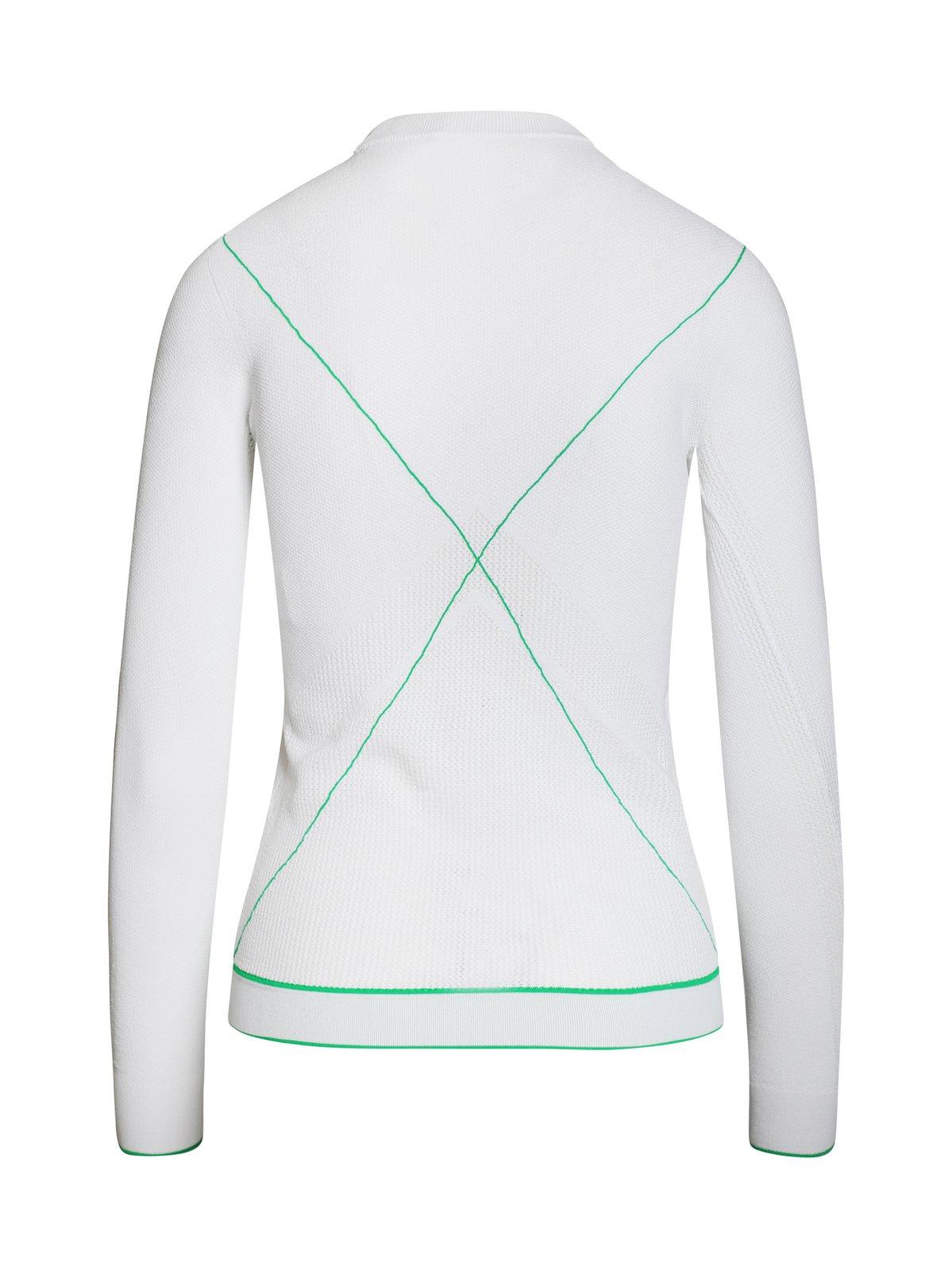 Shop Bottega Veneta Stitch Detailed Jumper In White