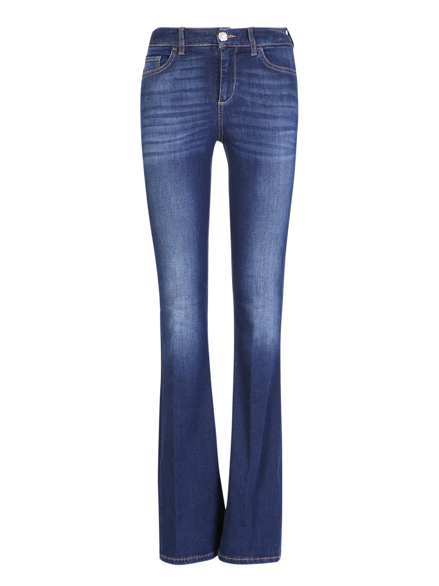 Shop Liu •jo Liu Jo Blue Parfait Flare Jeans