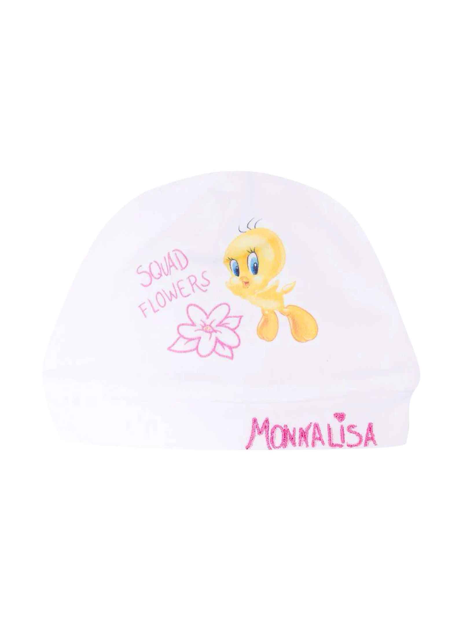 Monnalisa White Hat Baby Girl