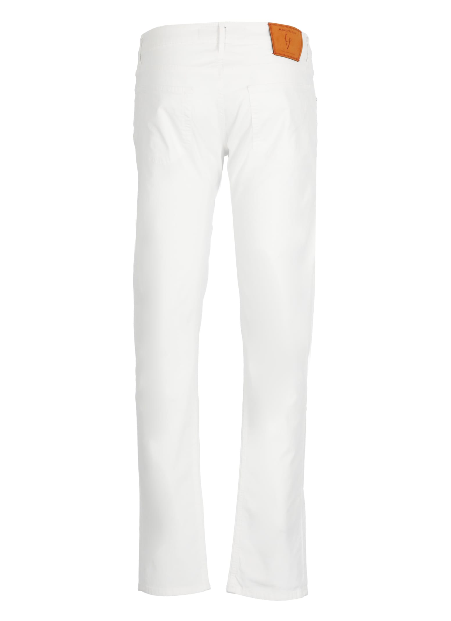 Hand Picked Pants In White