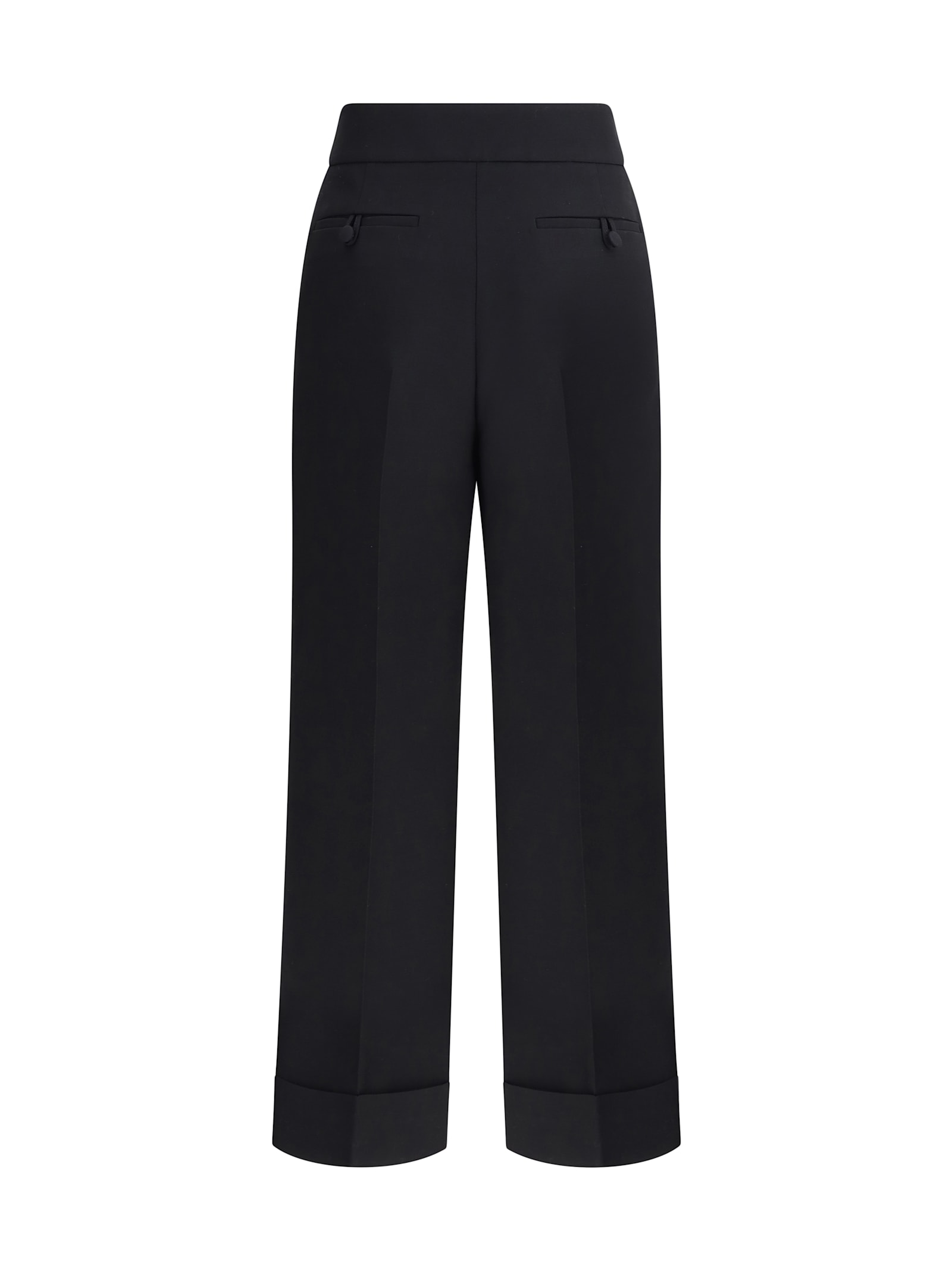 Valentino Wool Pants In Black