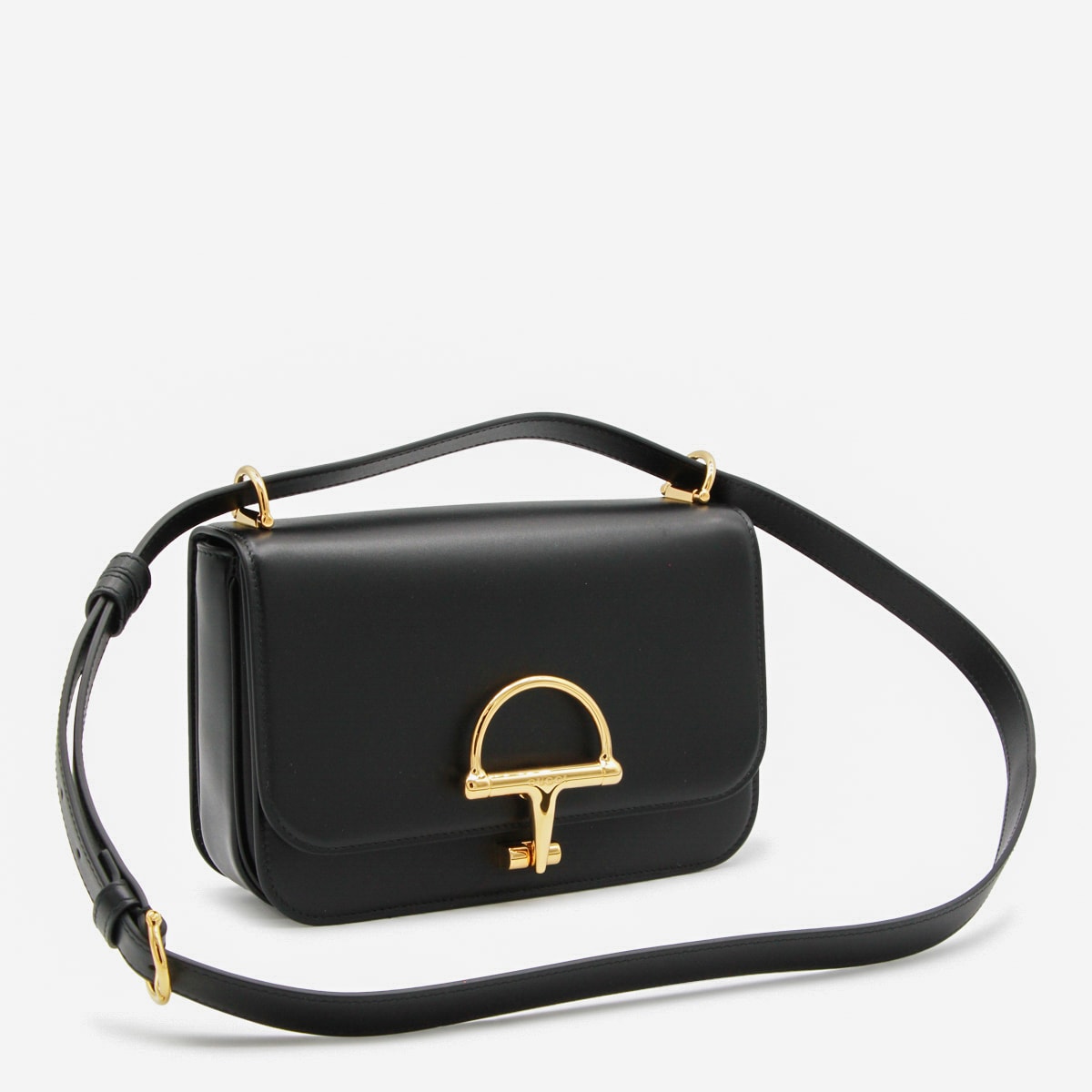 Gucci Black Leather Siena Crossbody Bag In Black