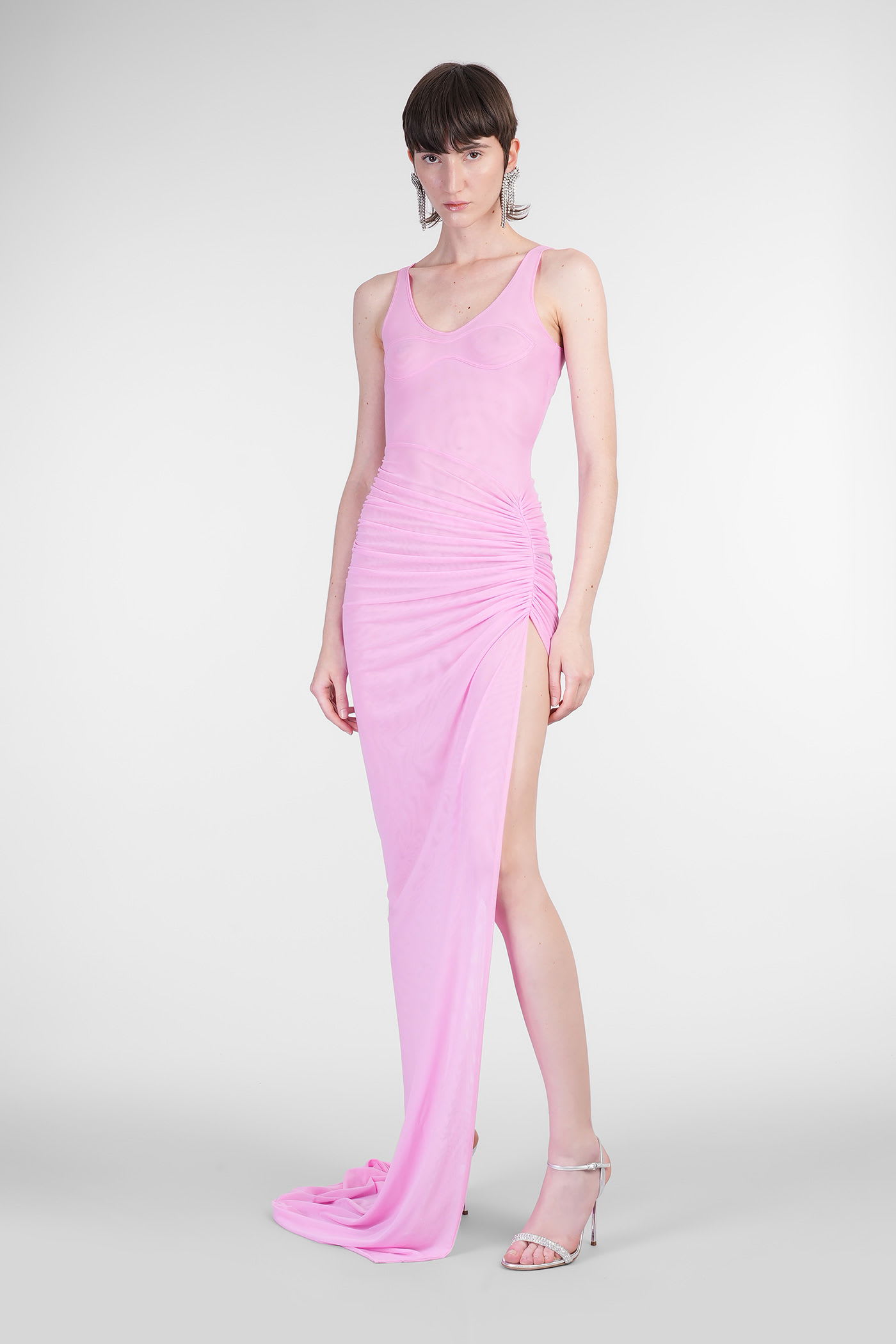 David Koma In Rose-pink Polyamide In Pink