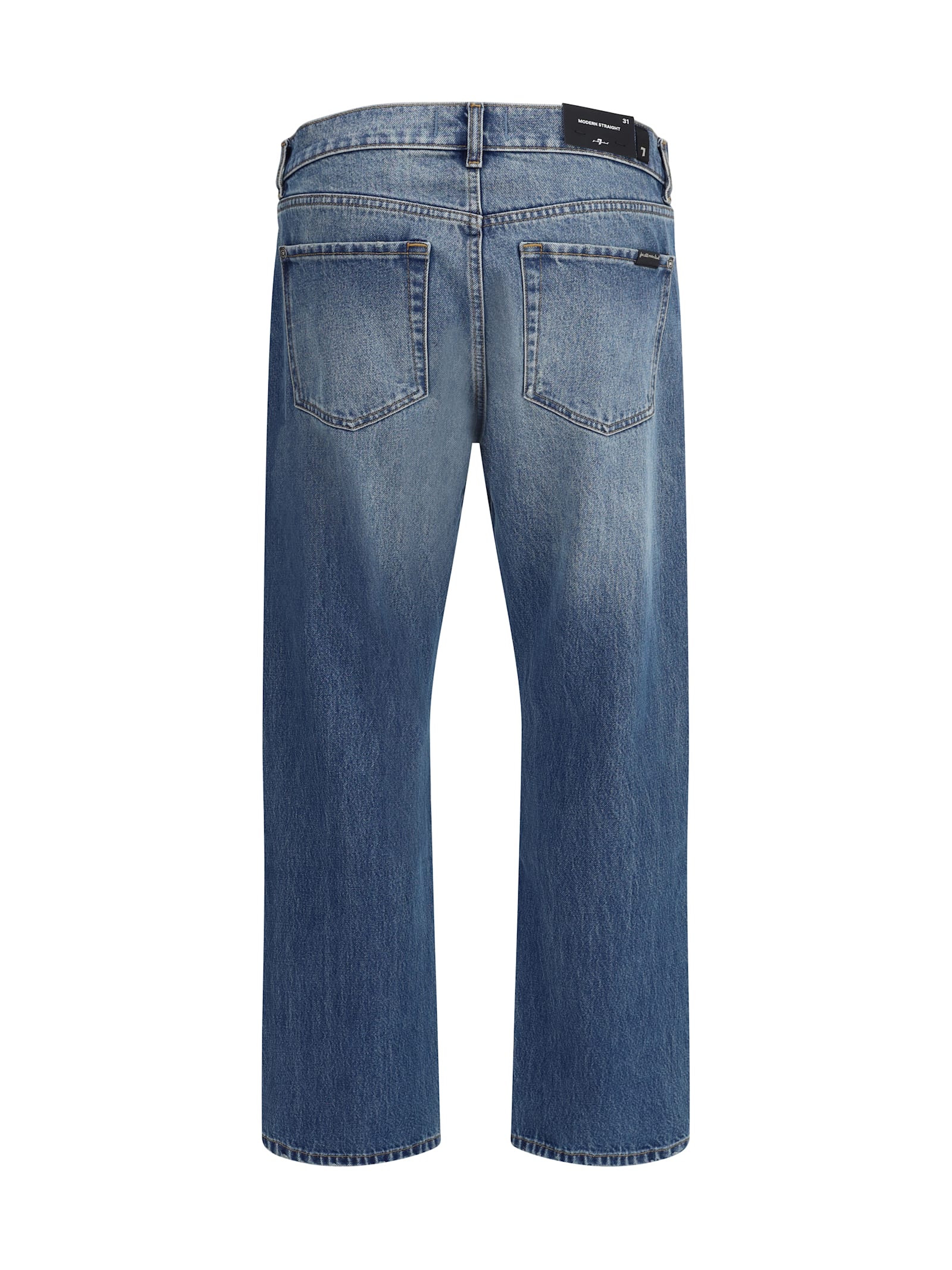 7 For All Mankind Bakersfield Modern Straight Jeans In Blue