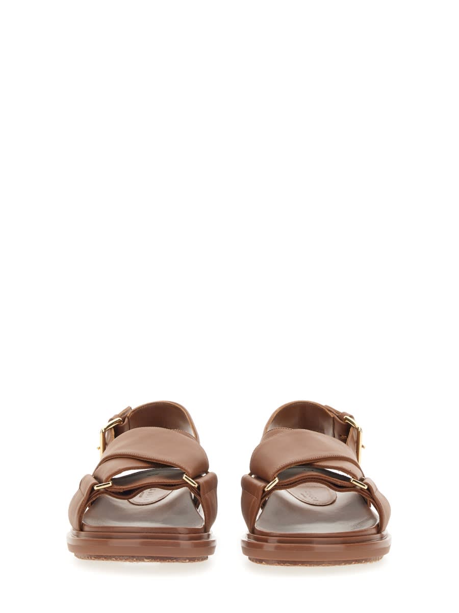 Shop Marni Fussbett Sandal In Brown