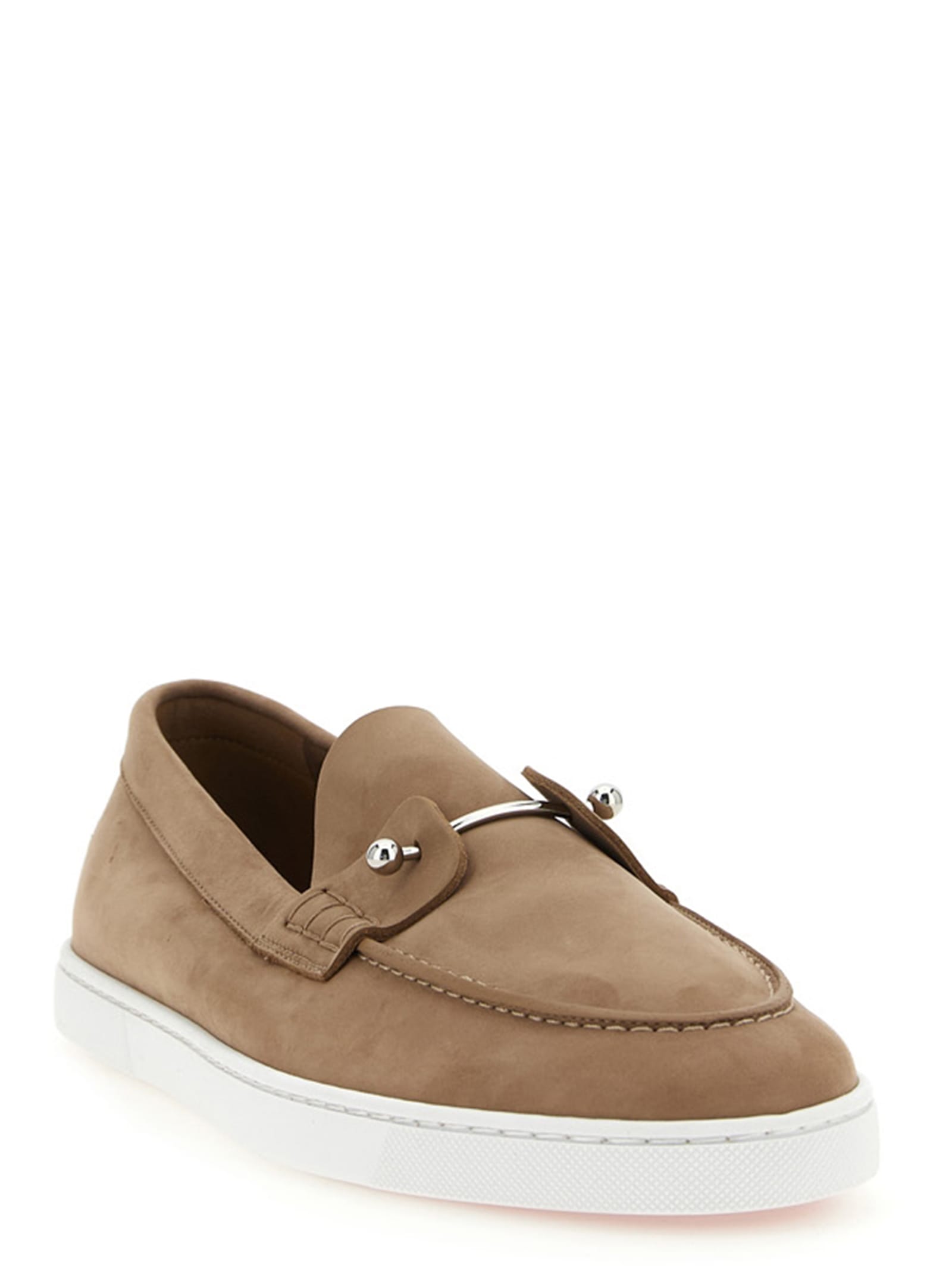 Christian Louboutin Boat Hardware Loafers Stitched Sole In Sand