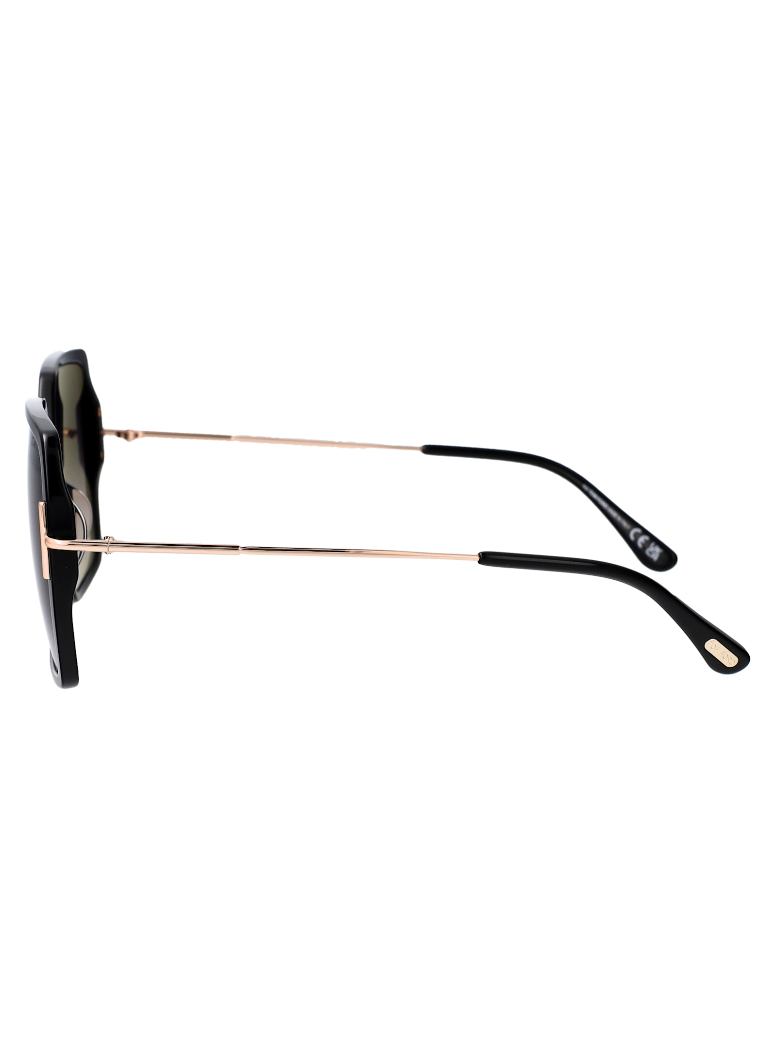 Tom Ford Butterfly Sunglasses Ft1039 01 B In 01b Nero Lucido / Fumo Grad