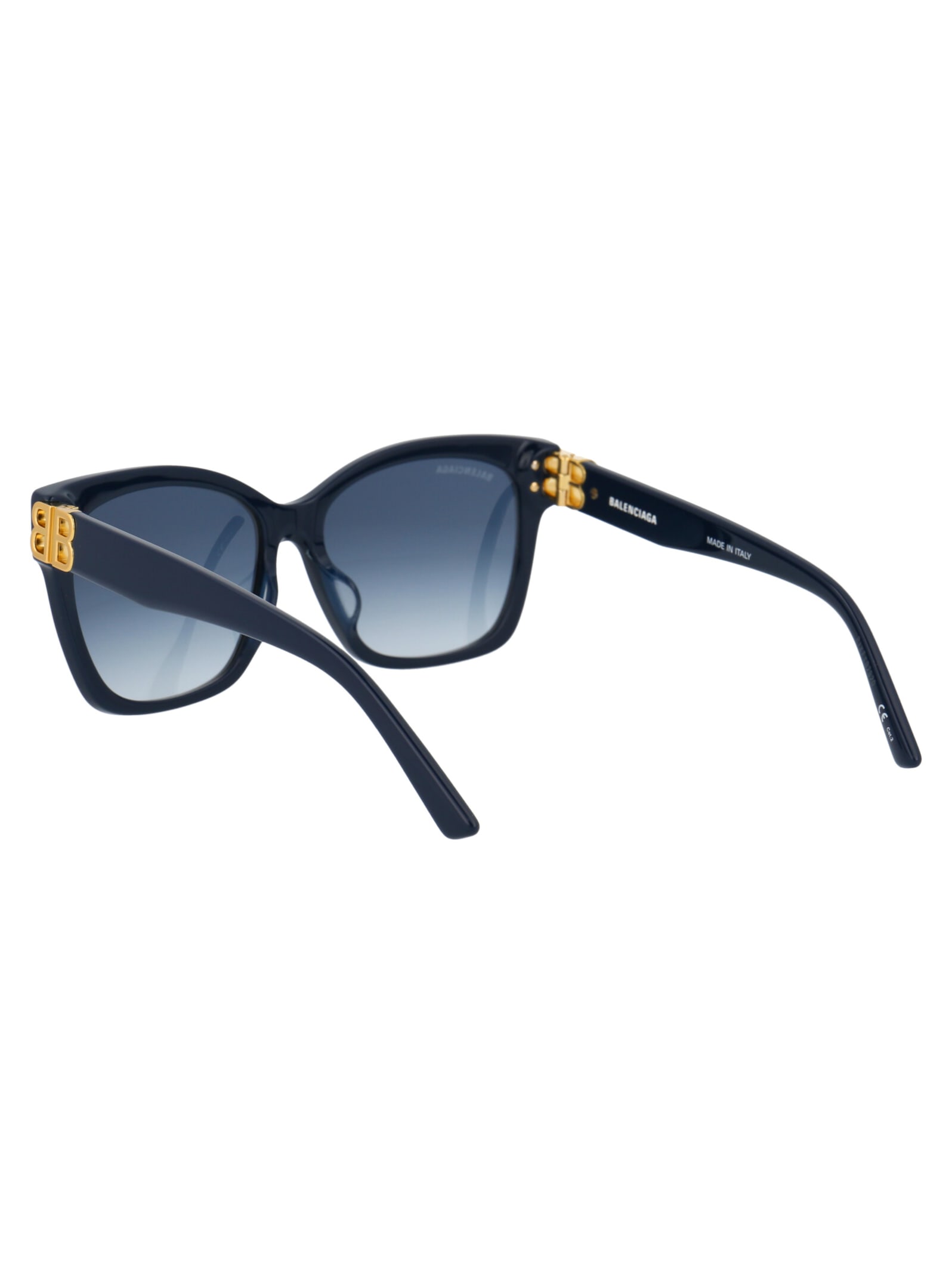 Shop Balenciaga Bb0102sa Sunglasses In 005 Blue Gold Blue