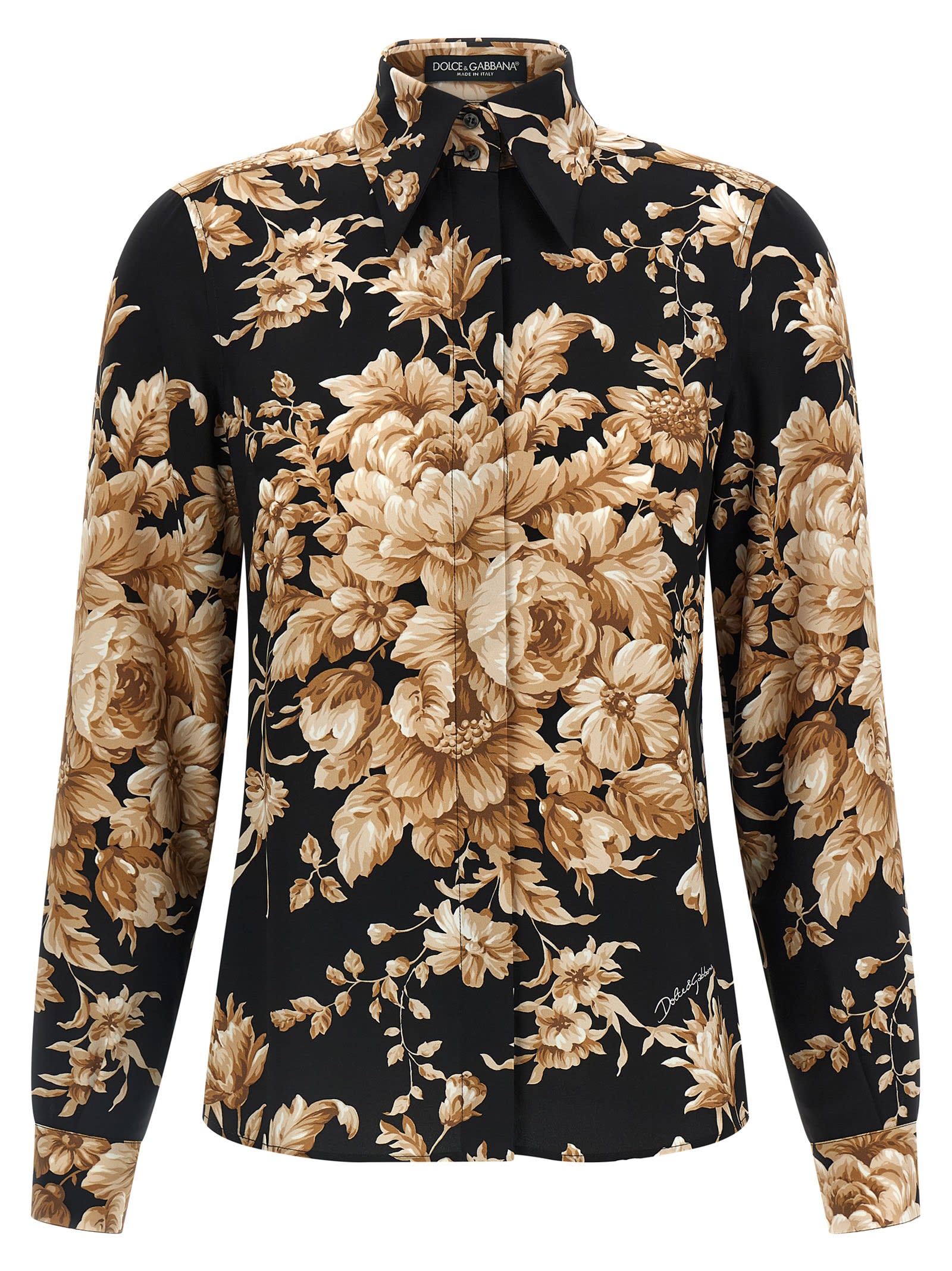 Dolce & Gabbana Charmeuse Shirt Shirt And Blouse Multicolor In Multi