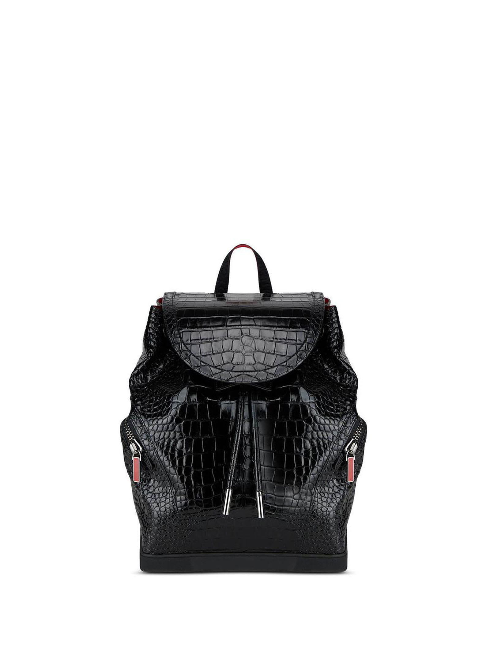 Christian Louboutin Alligator Print Backpack In Black Black