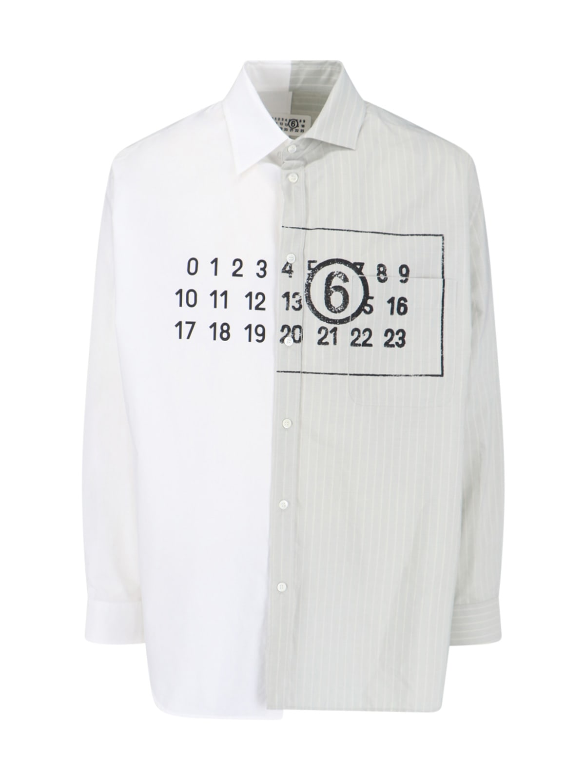 Shop Mm6 Maison Margiela Asymmetric Shirt In White