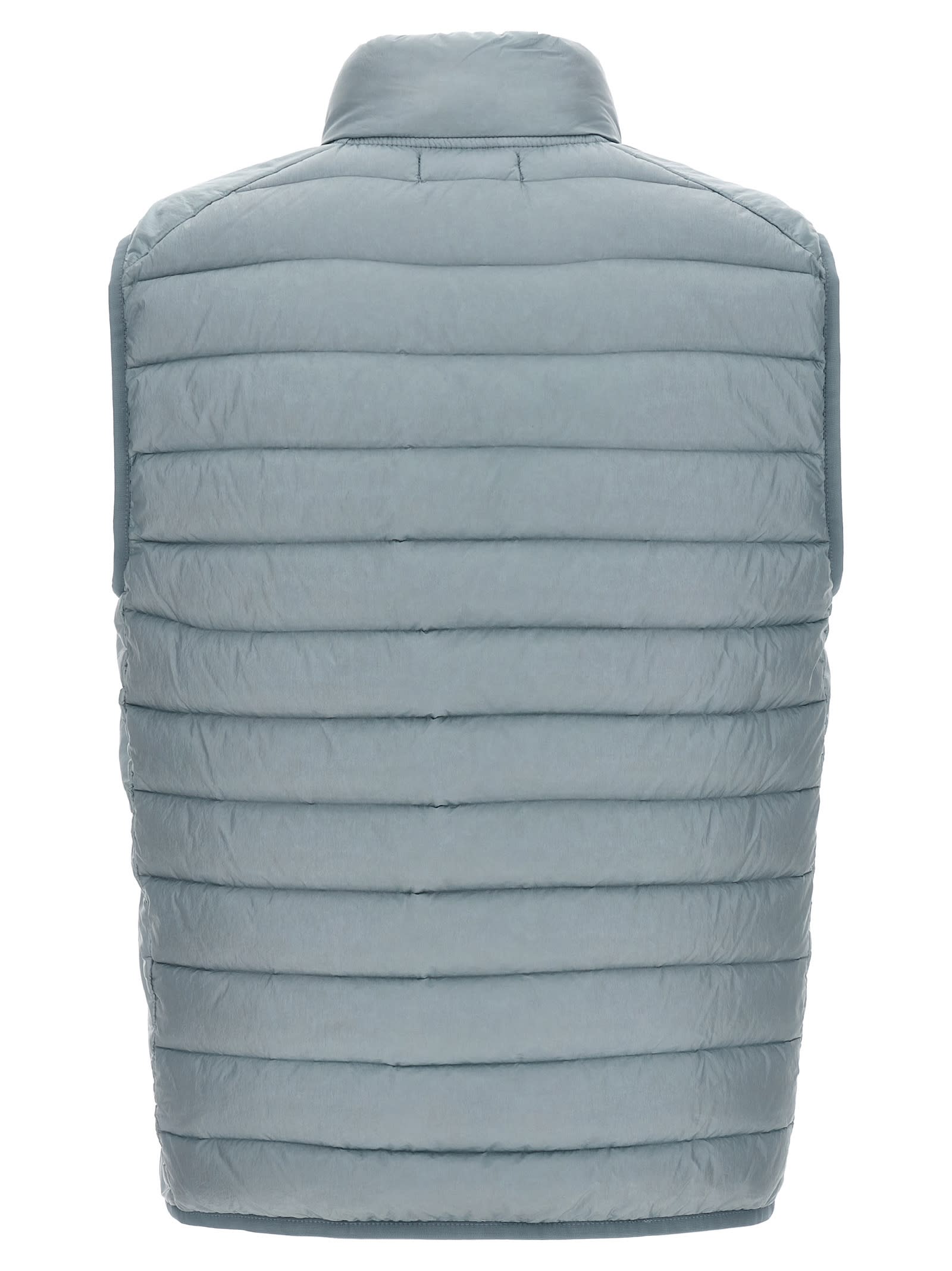Shop Stone Island Quilted Vest 100 Gr In Cielo